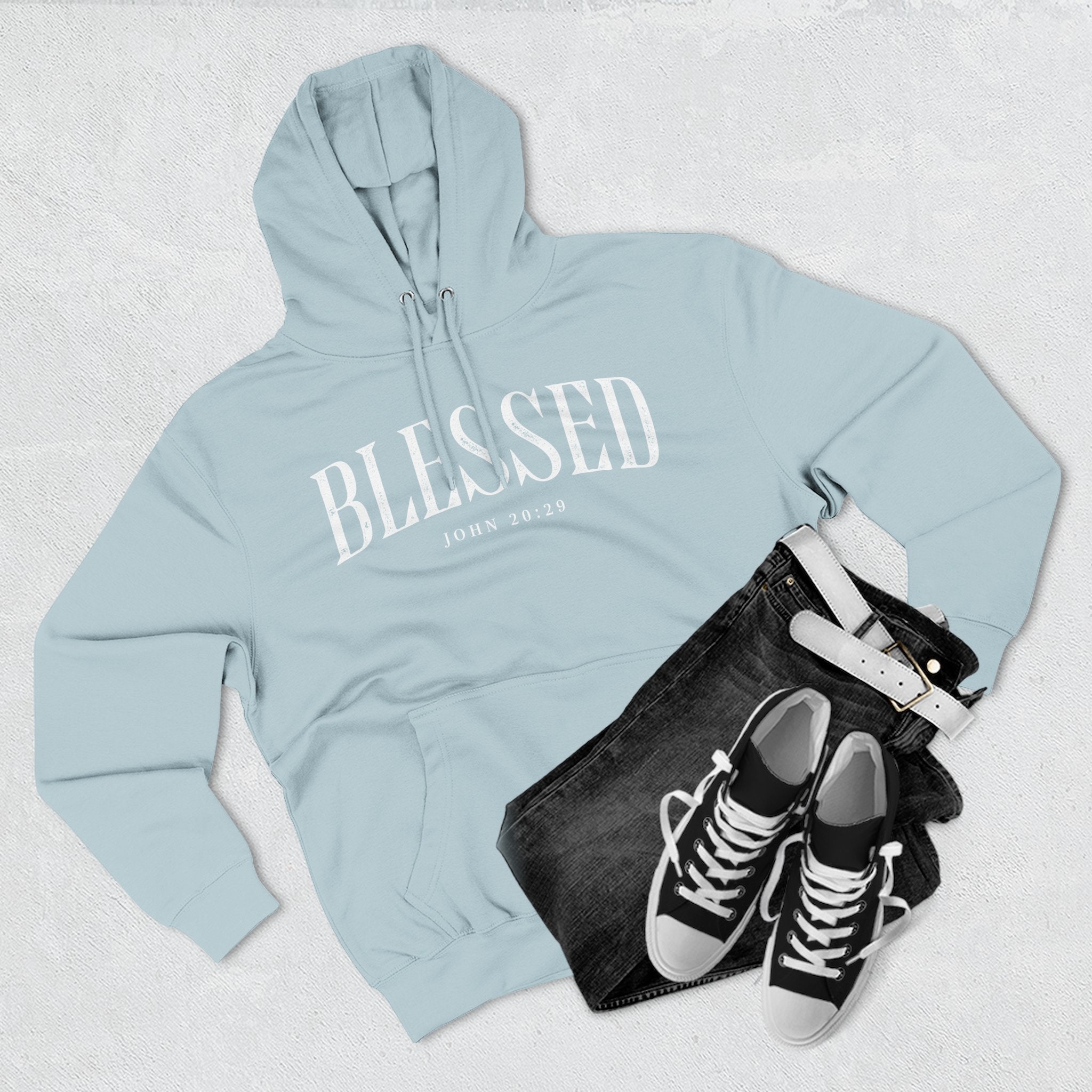 Blessed Fleece Hoodie — Cozy "BLESSED" Pullover for Faith & Everyday Comfort