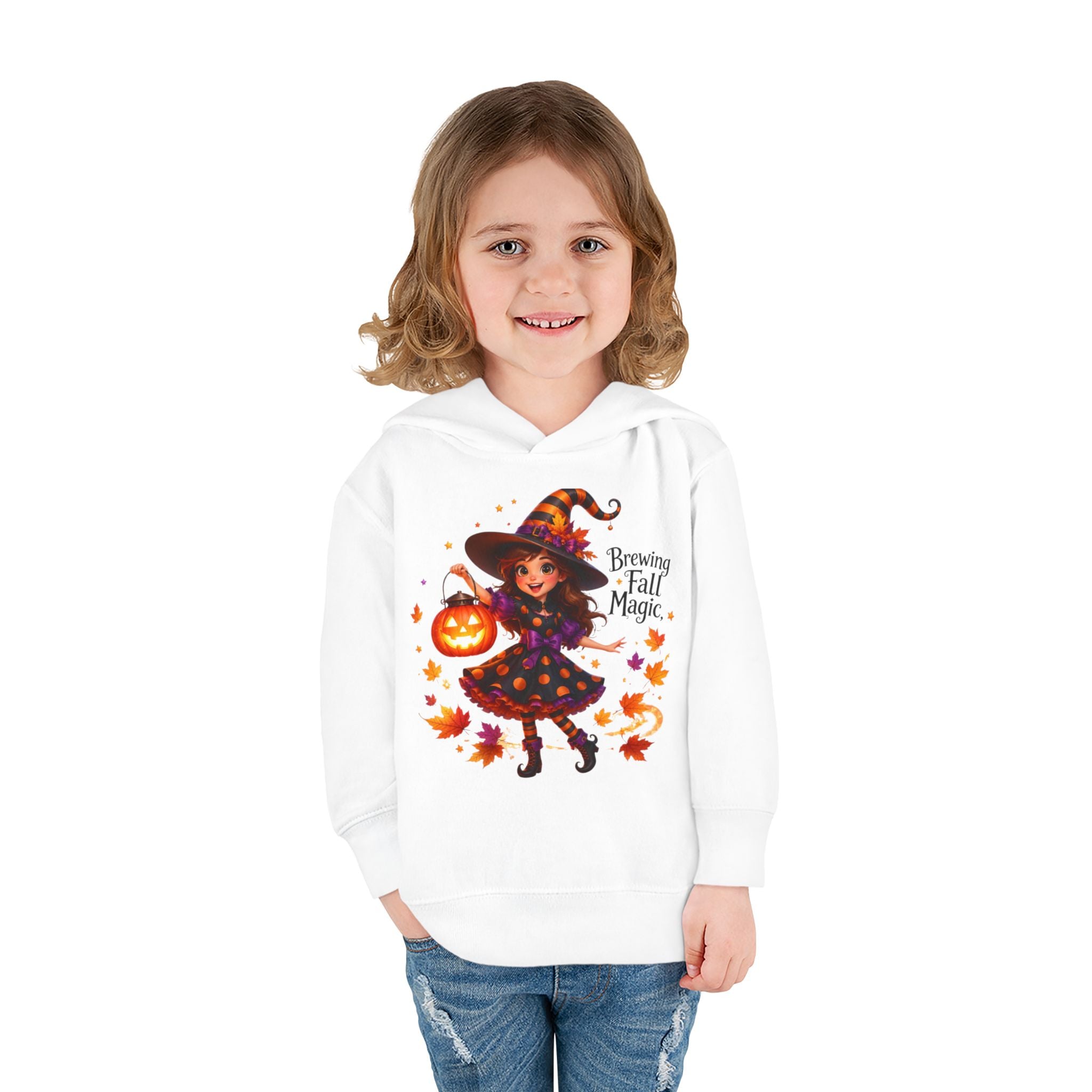 Toddler Hoodie — "Brewing Fall Magic" Halloween Witch Pullover