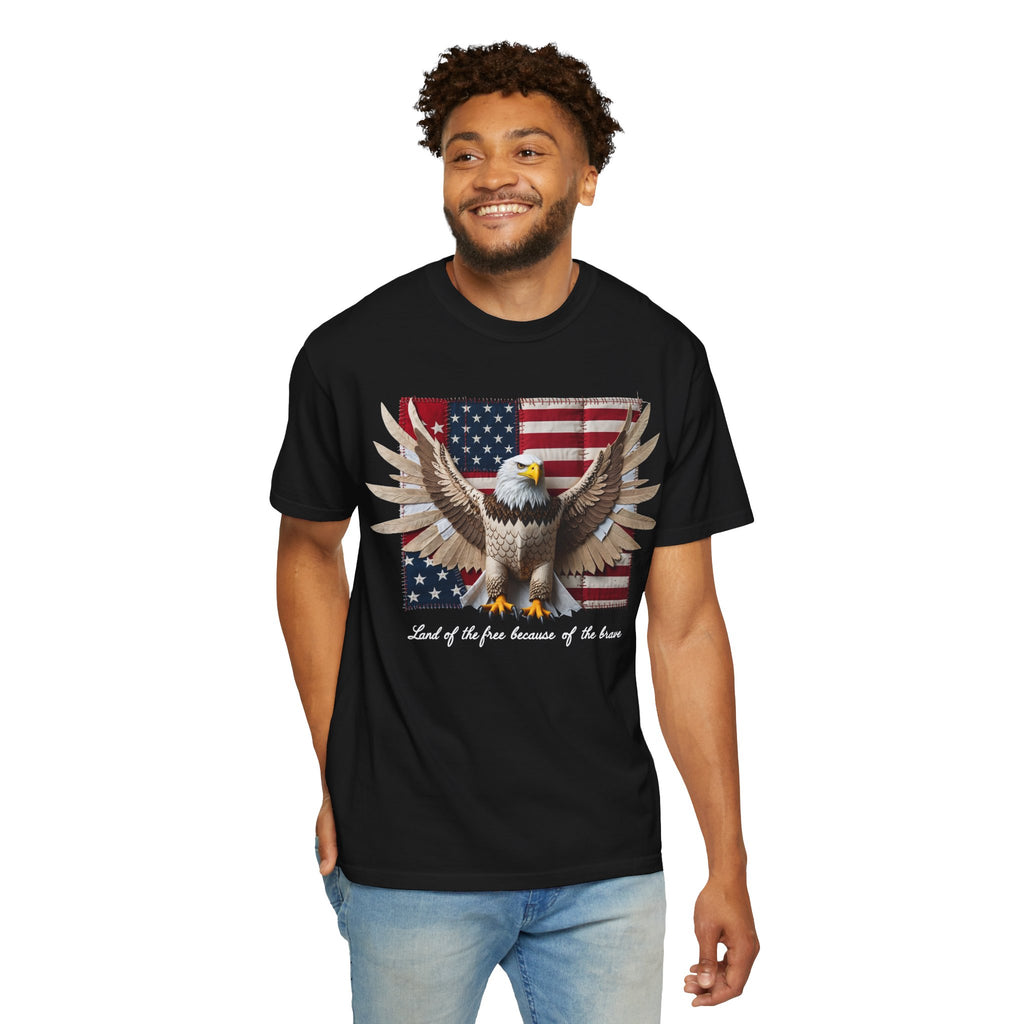 American Eagle Flag T-Shirt – Patriotic Bald Eagle Graphic Tee