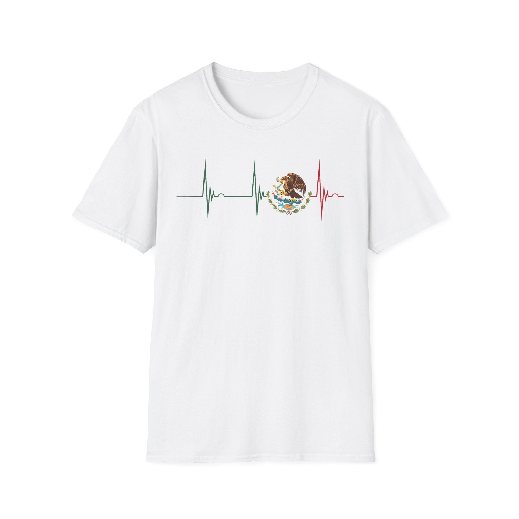 Mexican Heartbeat T-Shirt — Mexican Flag Eagle ECG Graphic Tee