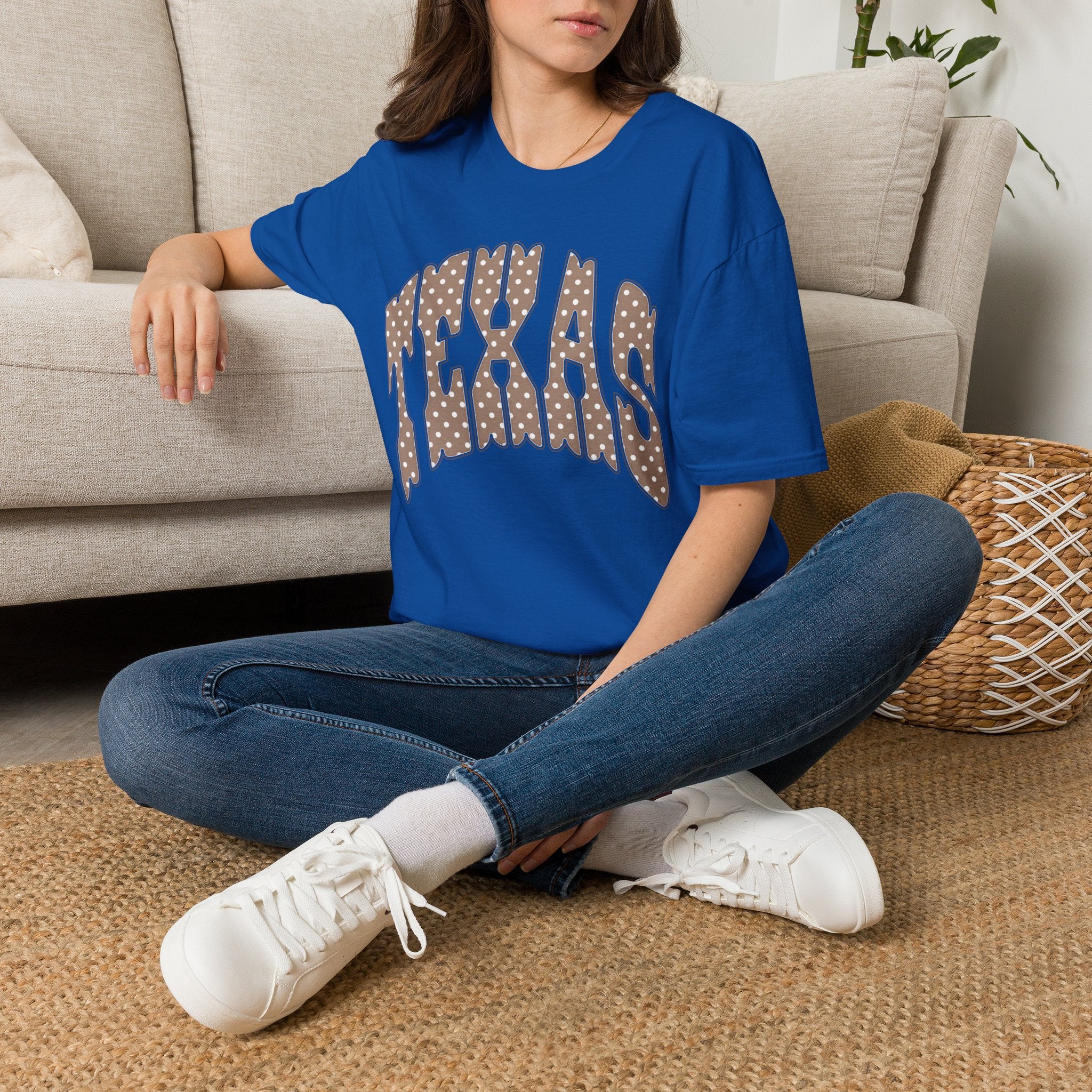 Texas Polka Dot Tee — Retro Western State Graphic T-Shirt