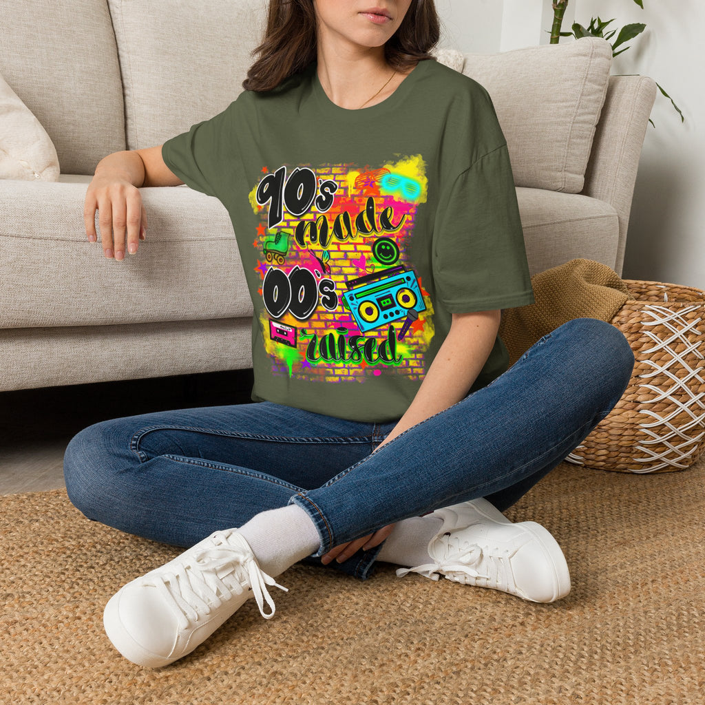 90s Vibes T-Shirt — '90s Made, 00s Raised' Retro Graffiti Tee