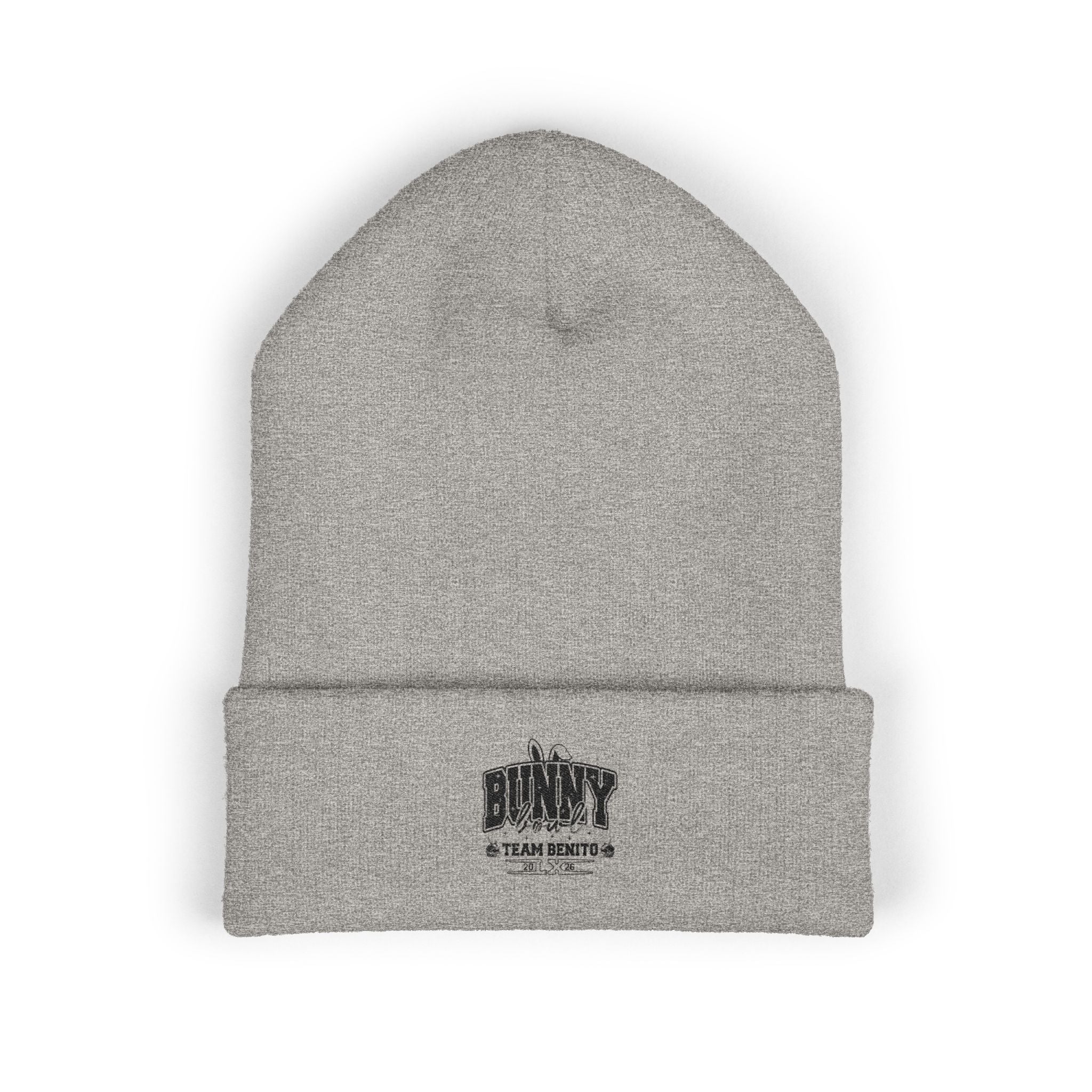 Embroidered "BUNNY" Classic Cuffed Beanie – Cozy Knit Hat