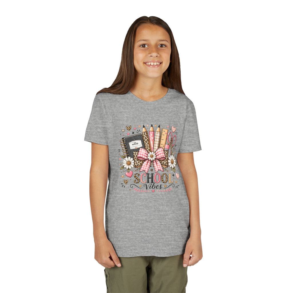 Youth Tee — "School Vibes" Back-to-School Graphic