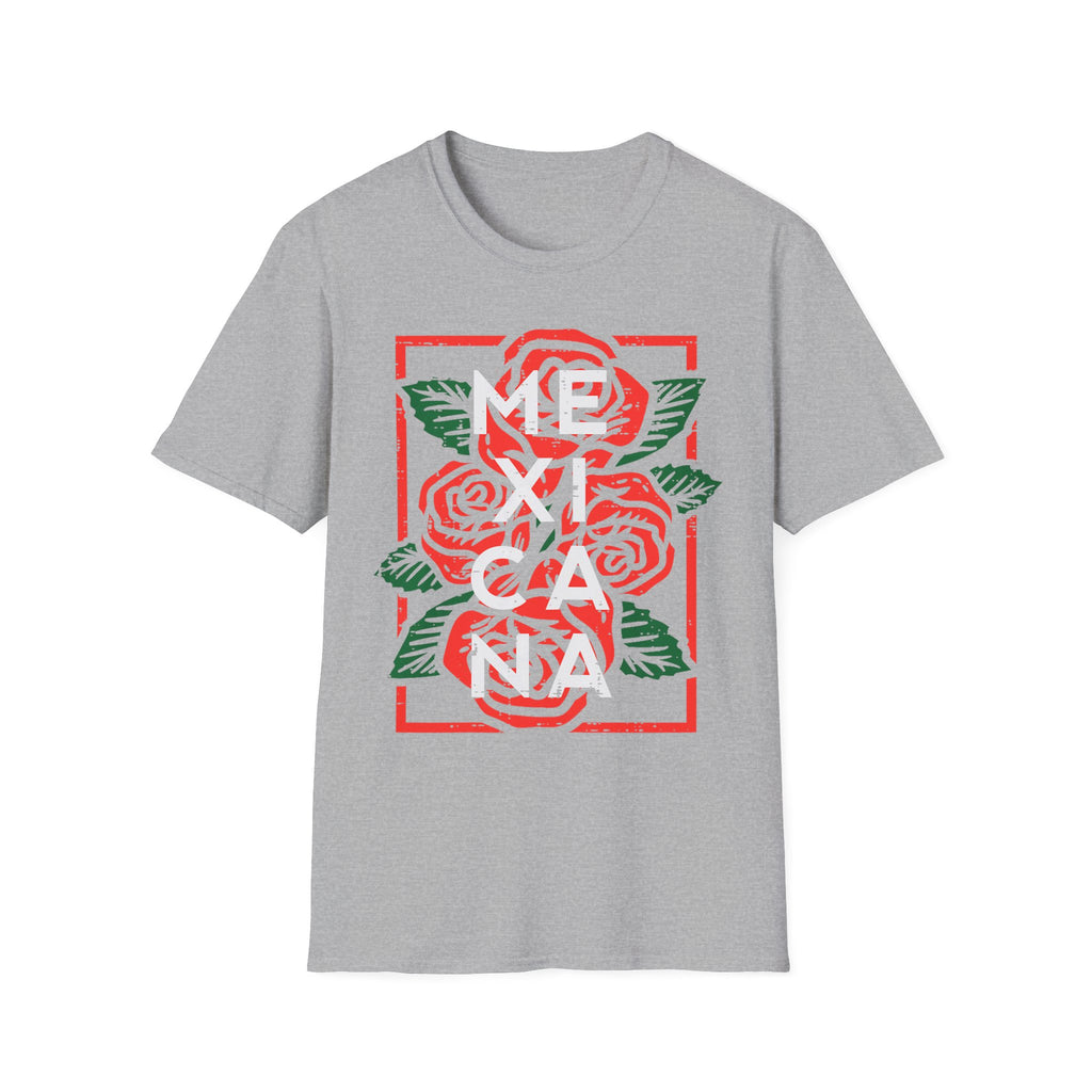 Mexicana Rose T-Shirt — Bold Floral Mexico Pride Tee