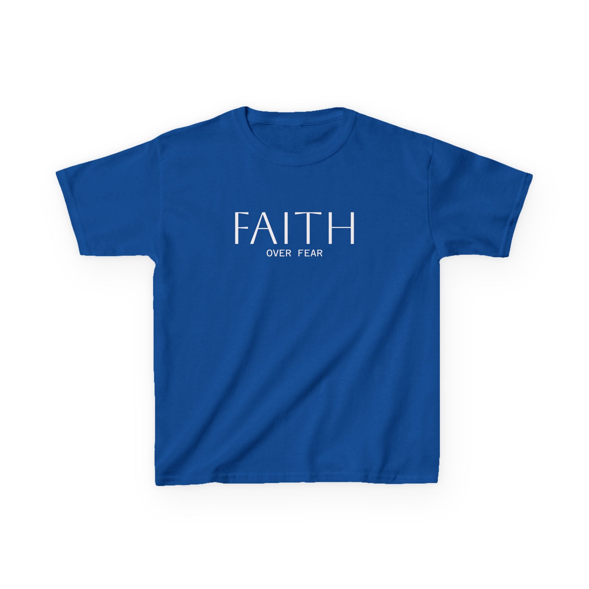Faith Over Fear Kids Tee | Inspirational Christian Youth Shirt