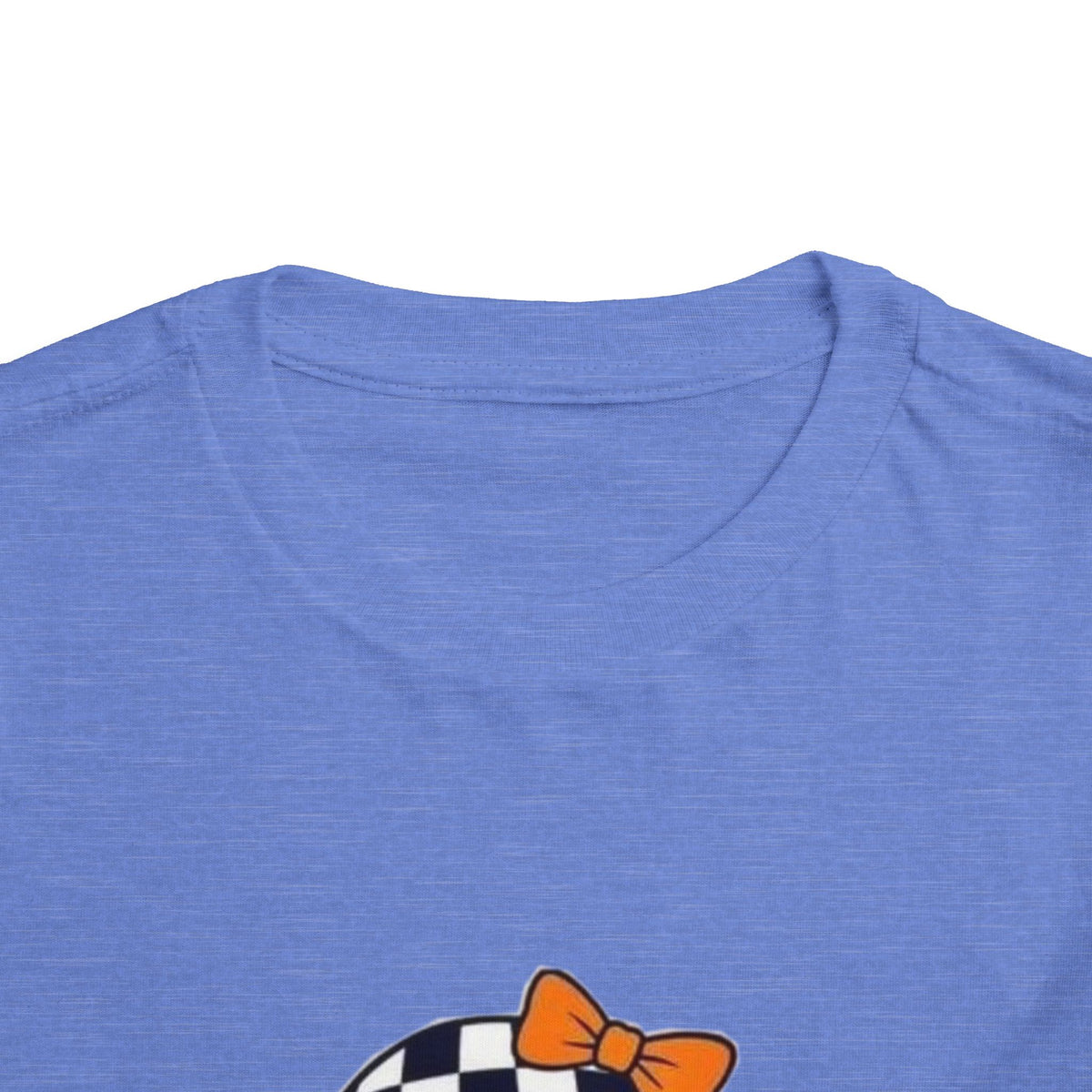 Checkerboard Ghost Toddler Tee — Cute Halloween Bubblegum Design