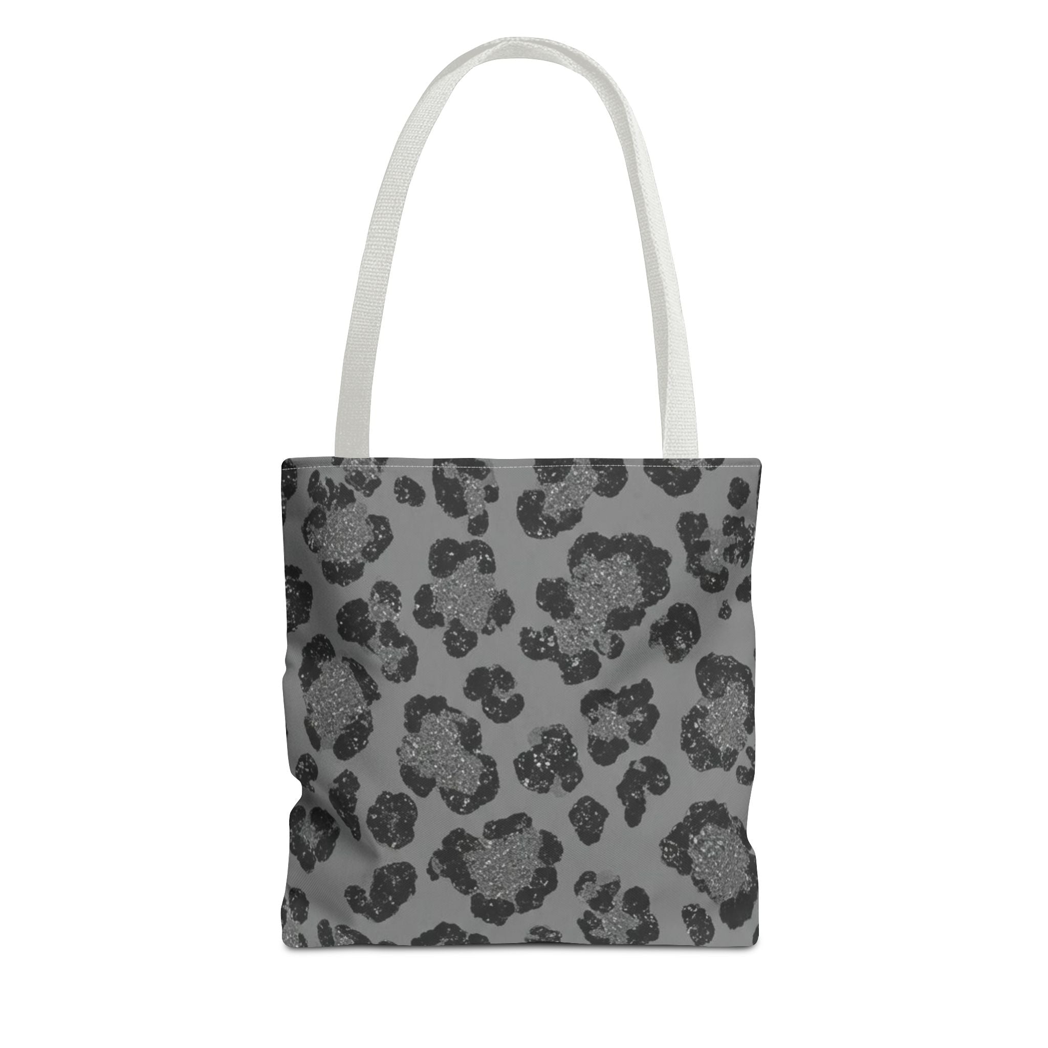Leopard Print Tote Bag — Grey Animal Pattern All-Over-Print Tote