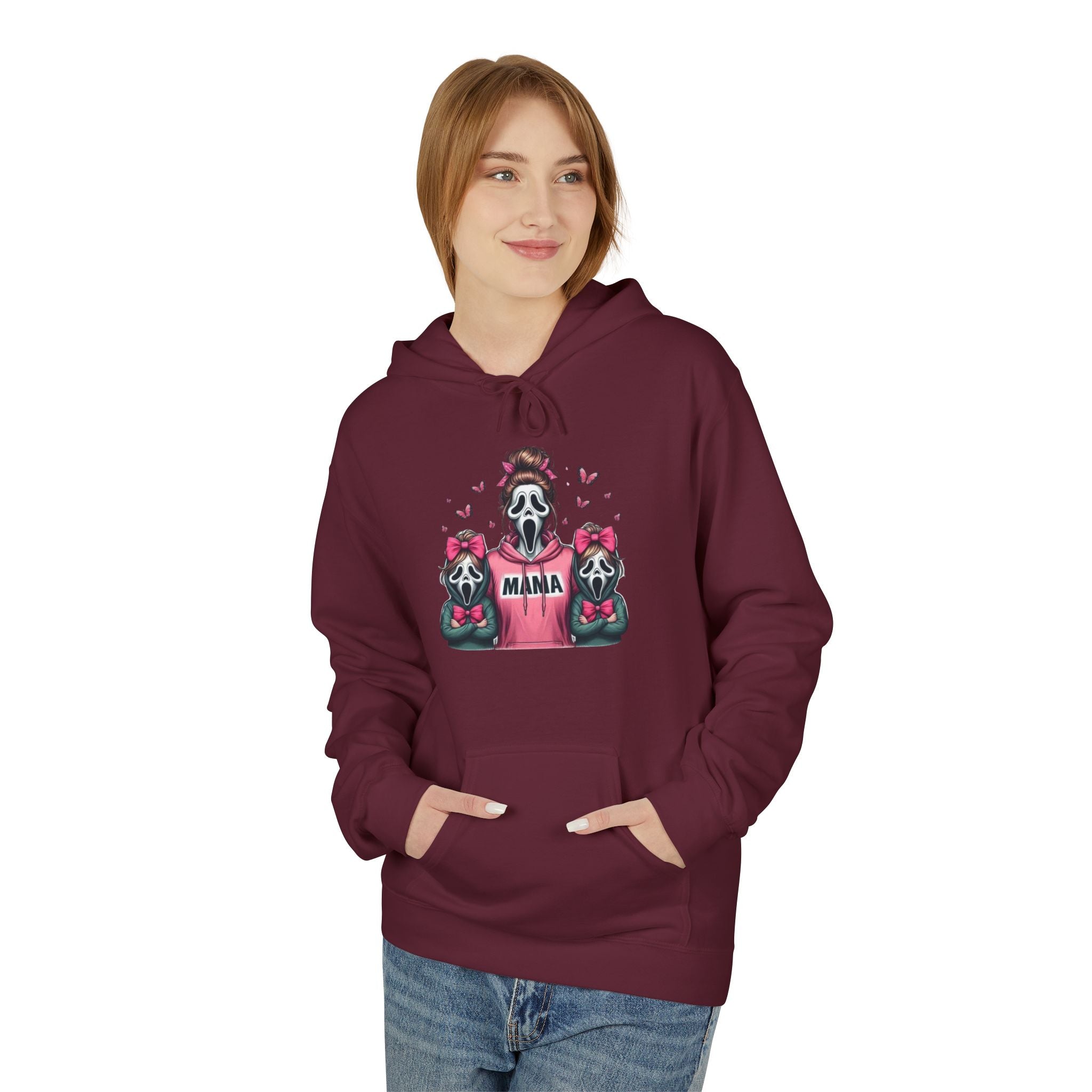 Hoodie — 'Mama' Skeleton with Teddy Bears Cute Goth Mother's Day Pullover