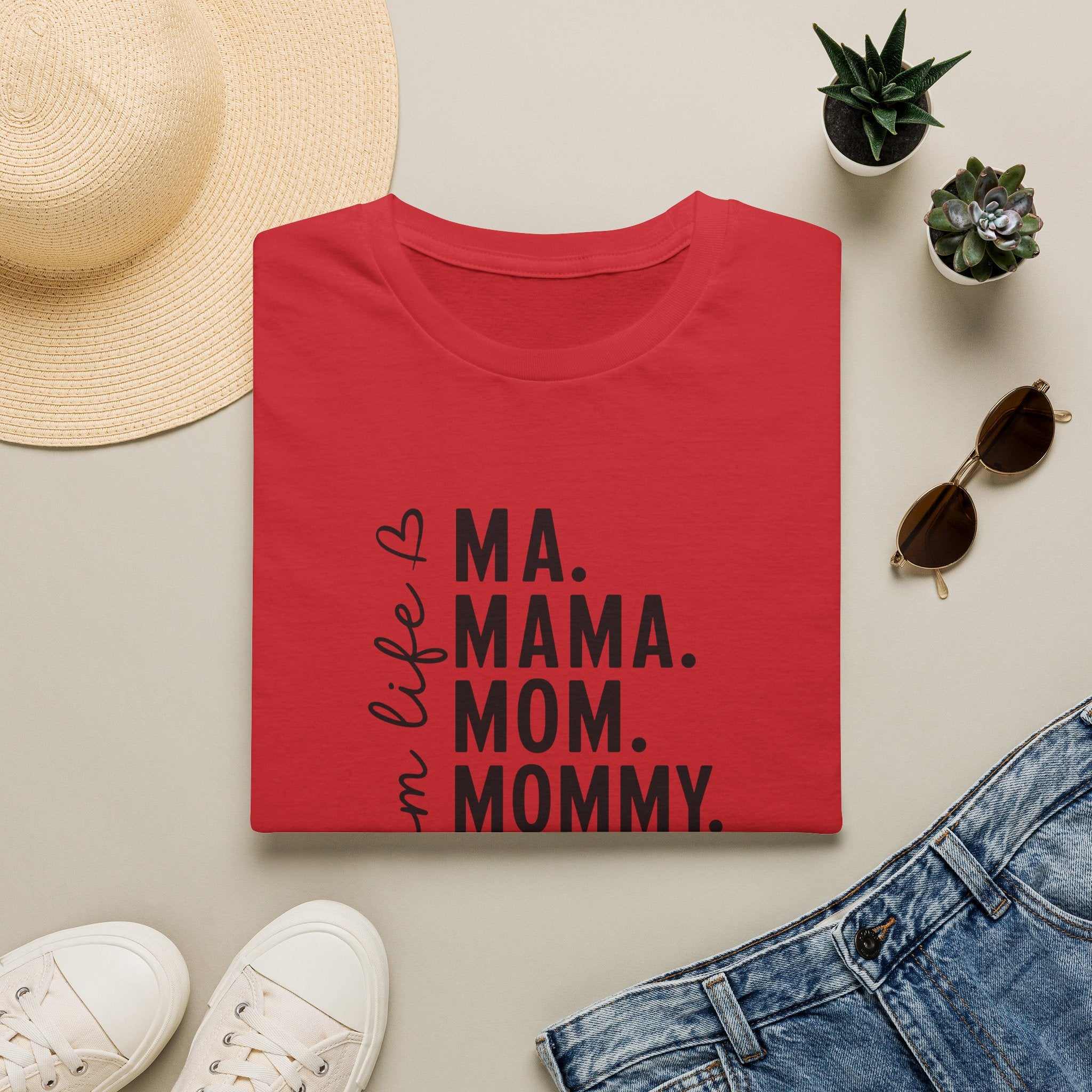 Mom Life T‑Shirt — Ma. Mama. Mom. Mommy. Graphic Tee