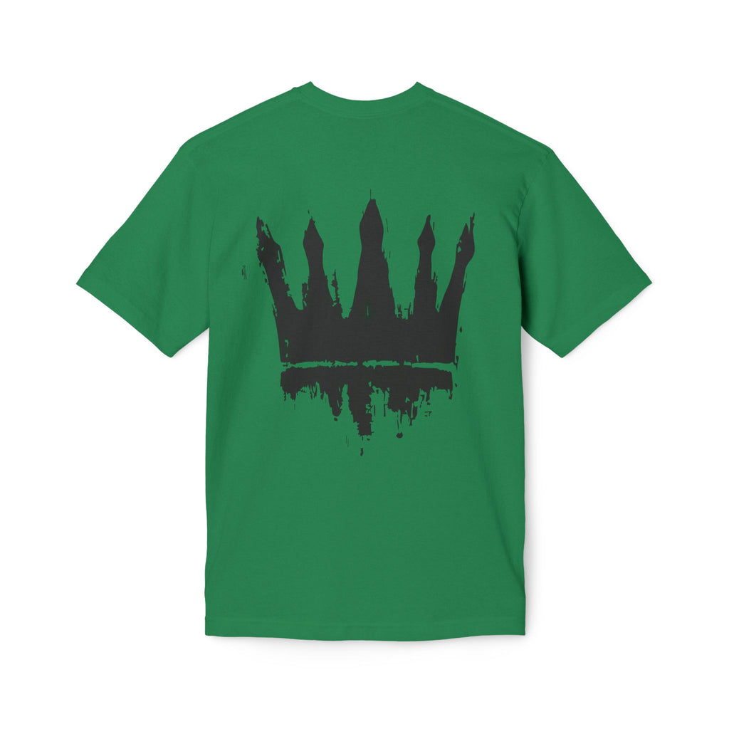 Crown Graphic T-Shirt — Grunge Black Paint Crown Back Print