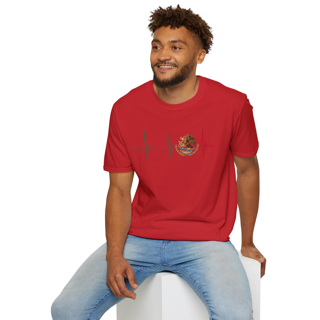 Mexican Heartbeat T-Shirt — Mexican Flag Eagle ECG Graphic Tee