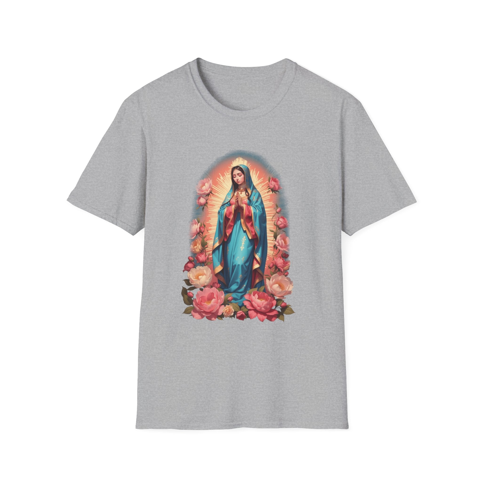 Virgin Mary Pray T-Shirt – Religious Catholic Tee with Colossians 4:2