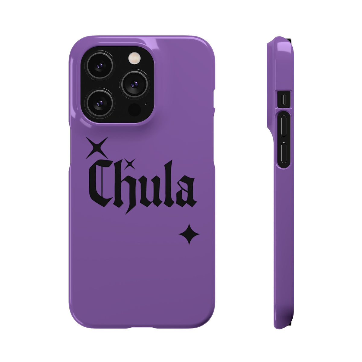 Chula Gothic Script Phone Case | Purple Snap Case