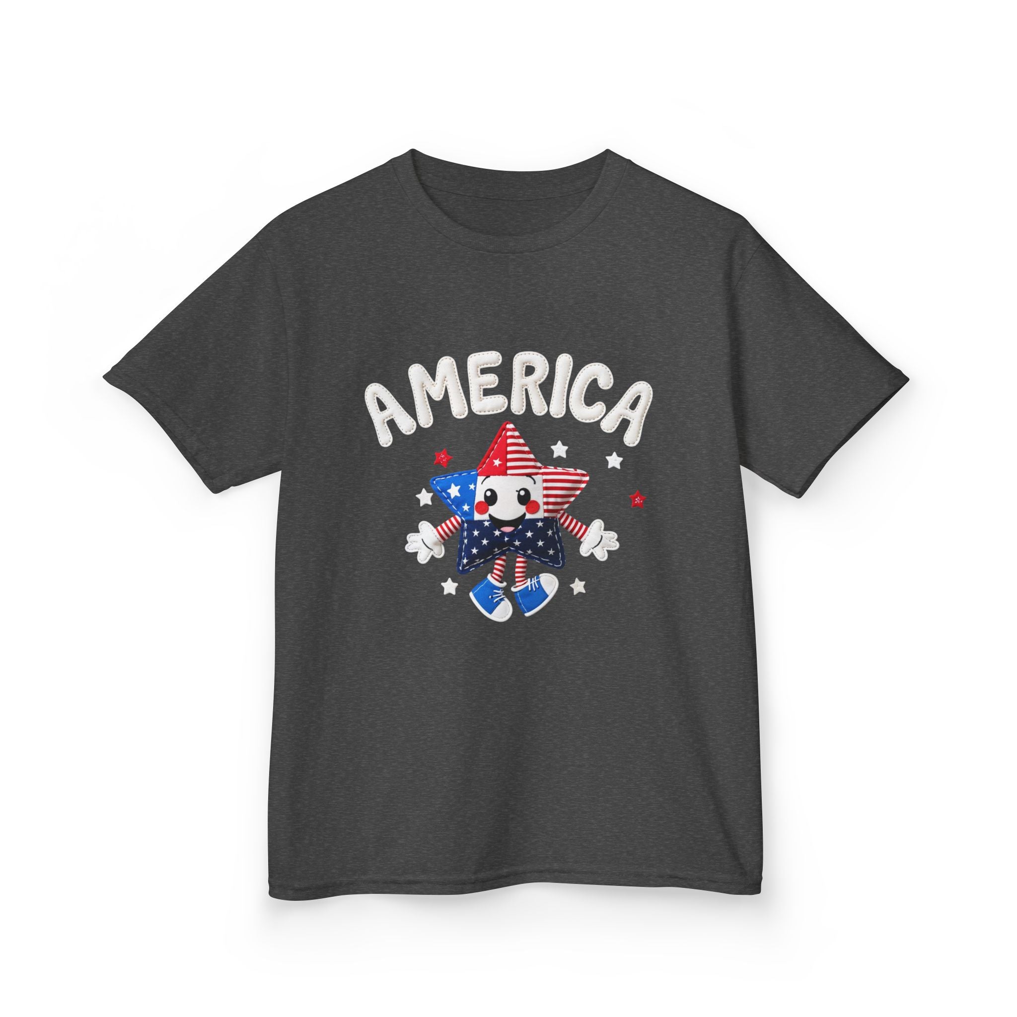 Kids Tee - Cute Patriotic Star 'America' Fourth of July Shirt