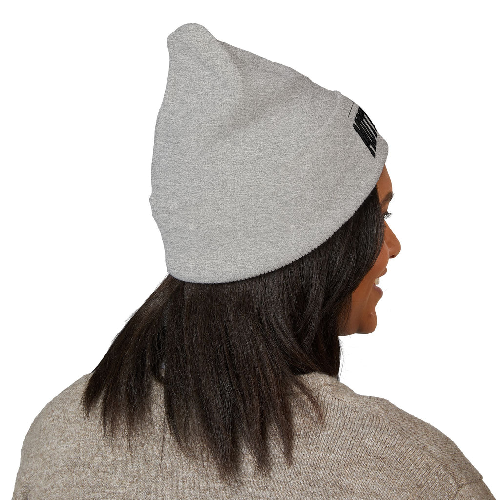 Motherhood Embroidered Cuffed Beanie — 'Ain't No Hood Like Motherhood' Cozy Knit Hat