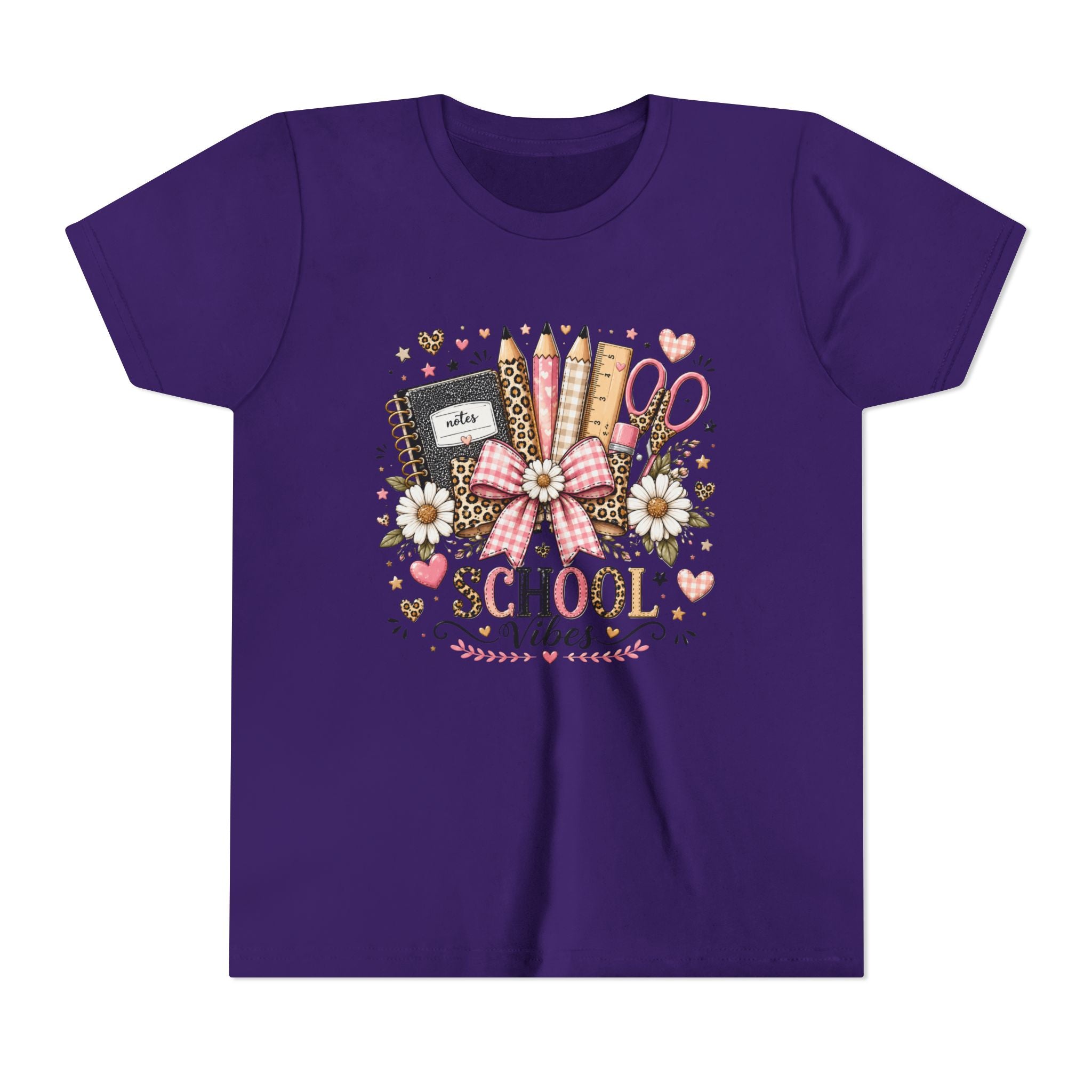 Youth Tee — "School Vibes" Back-to-School Graphic