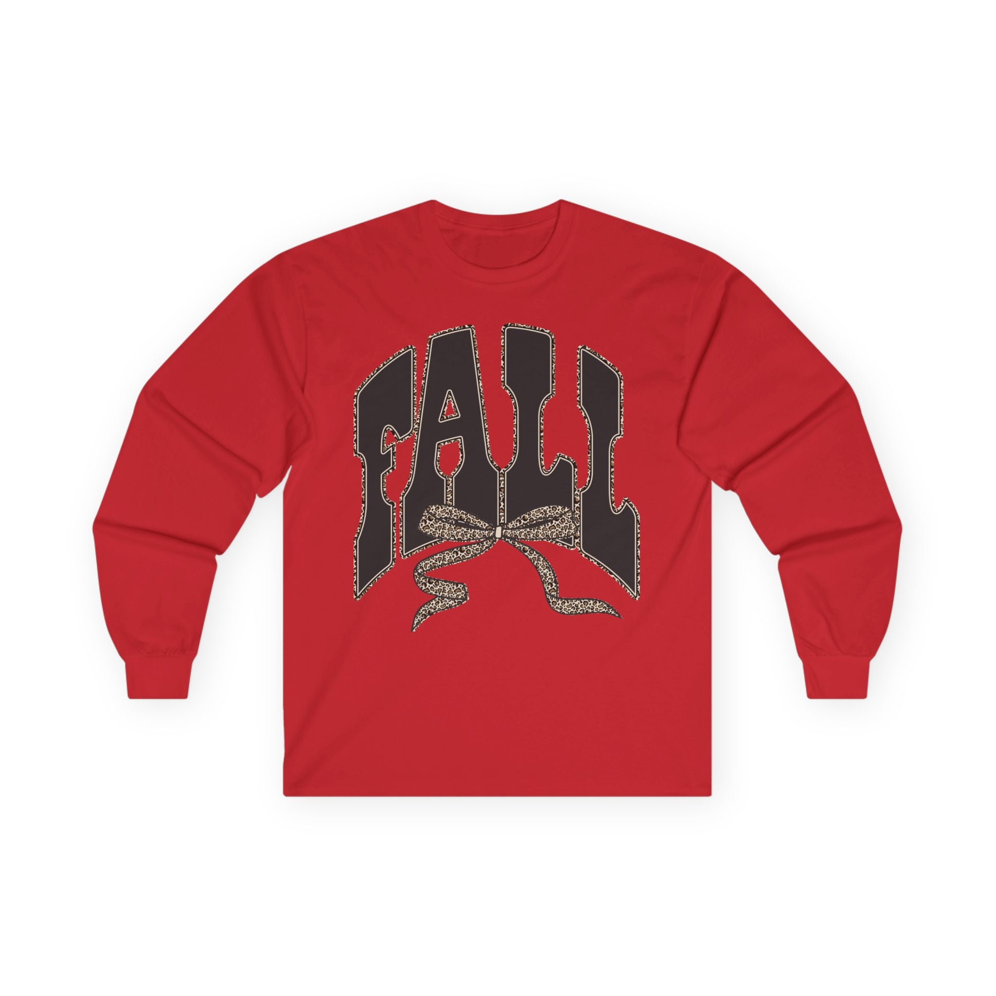 Fall Graphic Long Sleeve Tee — "FALL" Arch Design