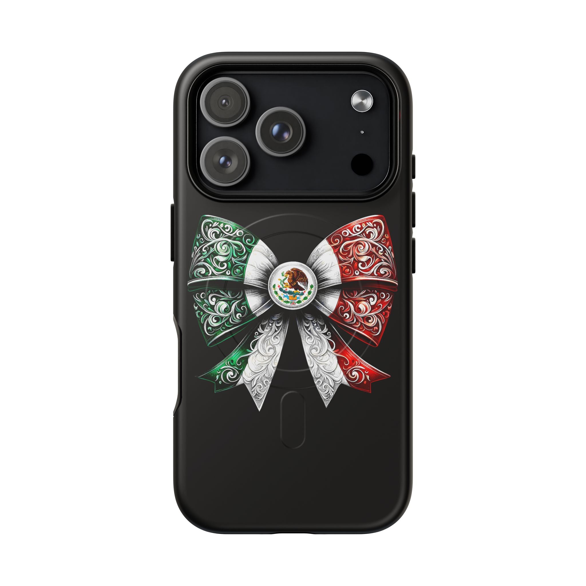 Mexican Flag Bow Tough Magnetic Phone Case — Patriotic Mexico iPhone Cover