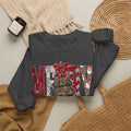 Merry Christmas Crewneck Sweatshirt — Festive Tree & Bow Holiday Sweatshirt