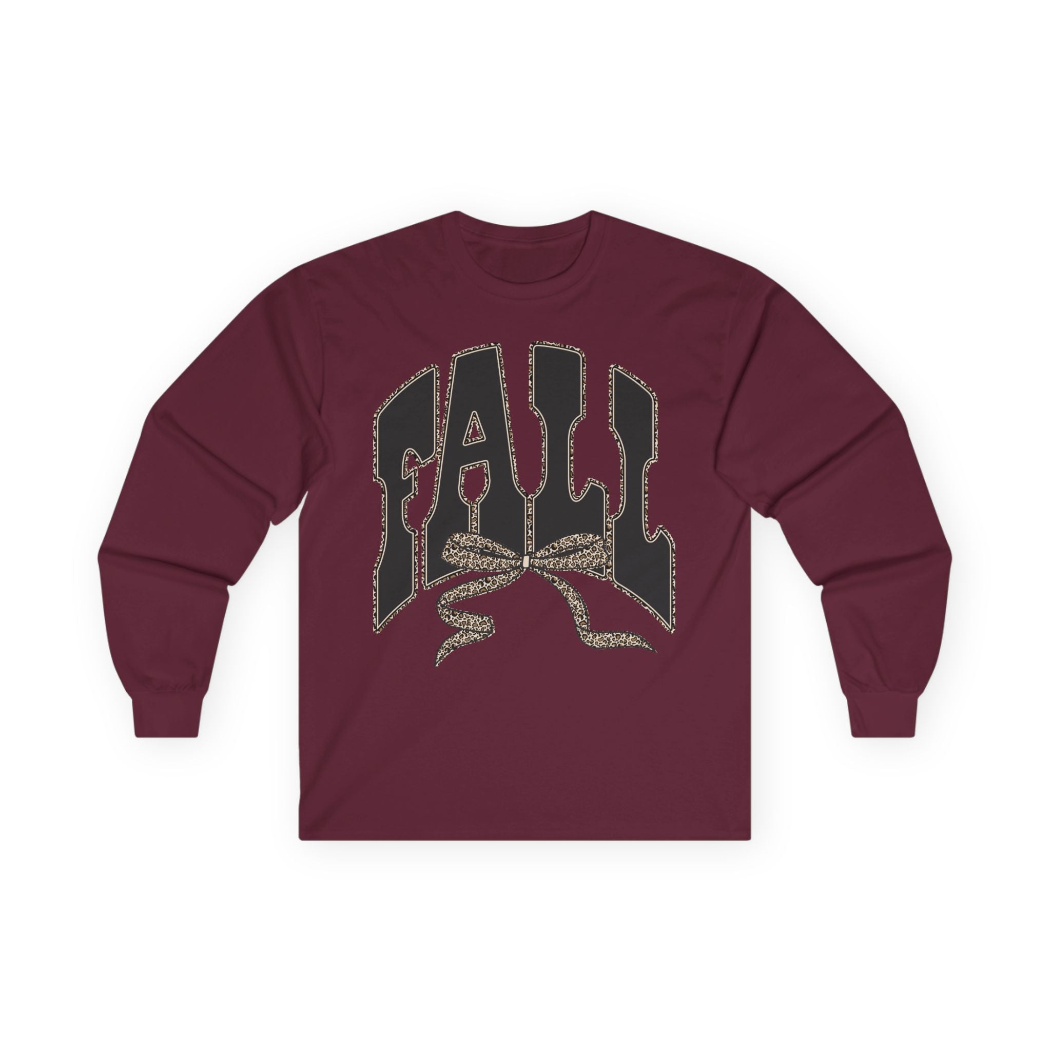 Fall Graphic Long Sleeve Tee — "FALL" Arch Design