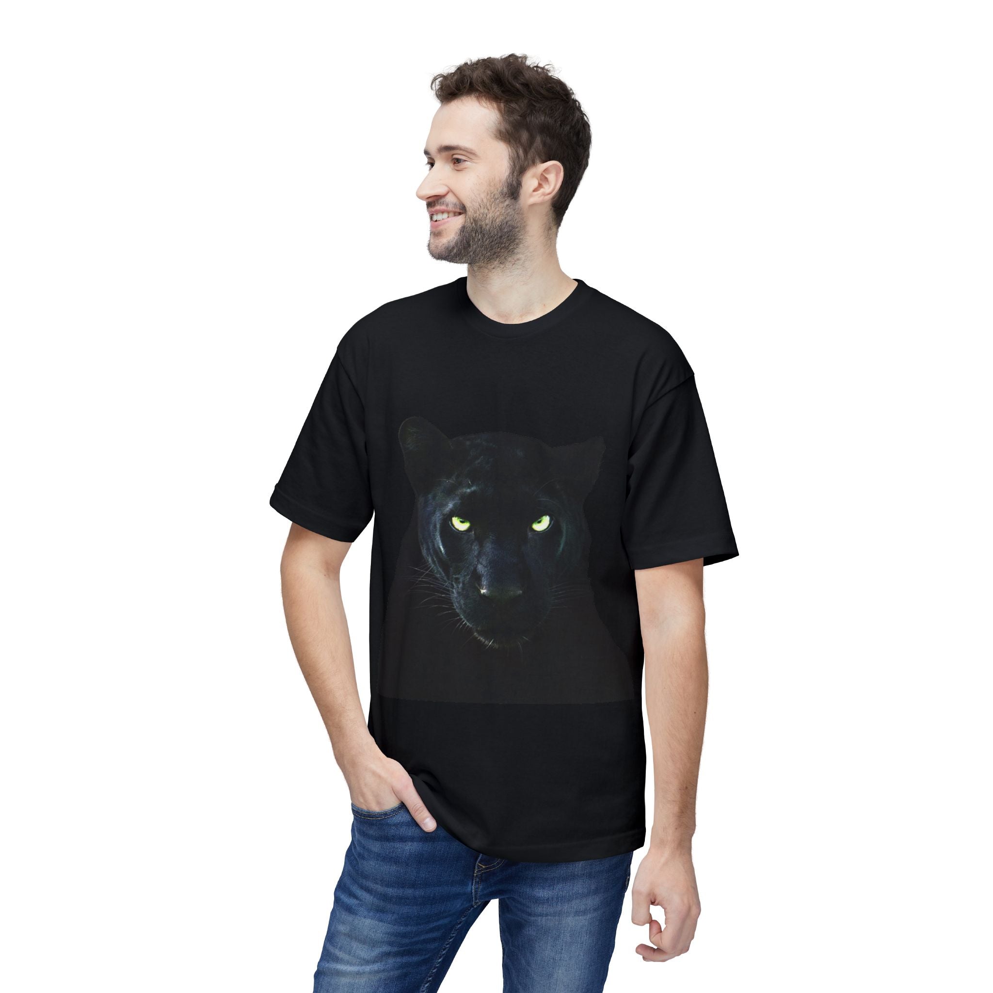 Black Panther Portrait T-Shirt — Bold Cat Graphic Tee