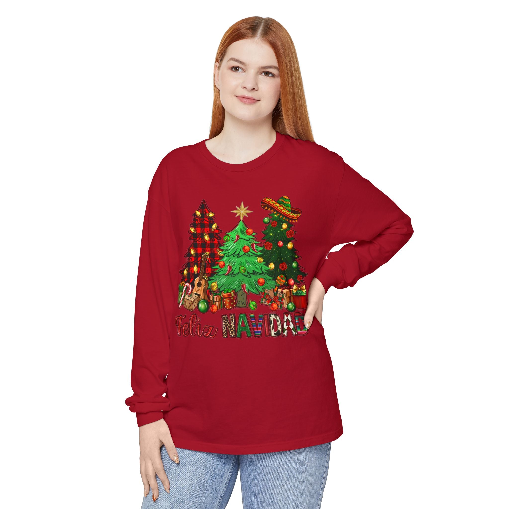 Feliz Navidad Christmas Long Sleeve Tee