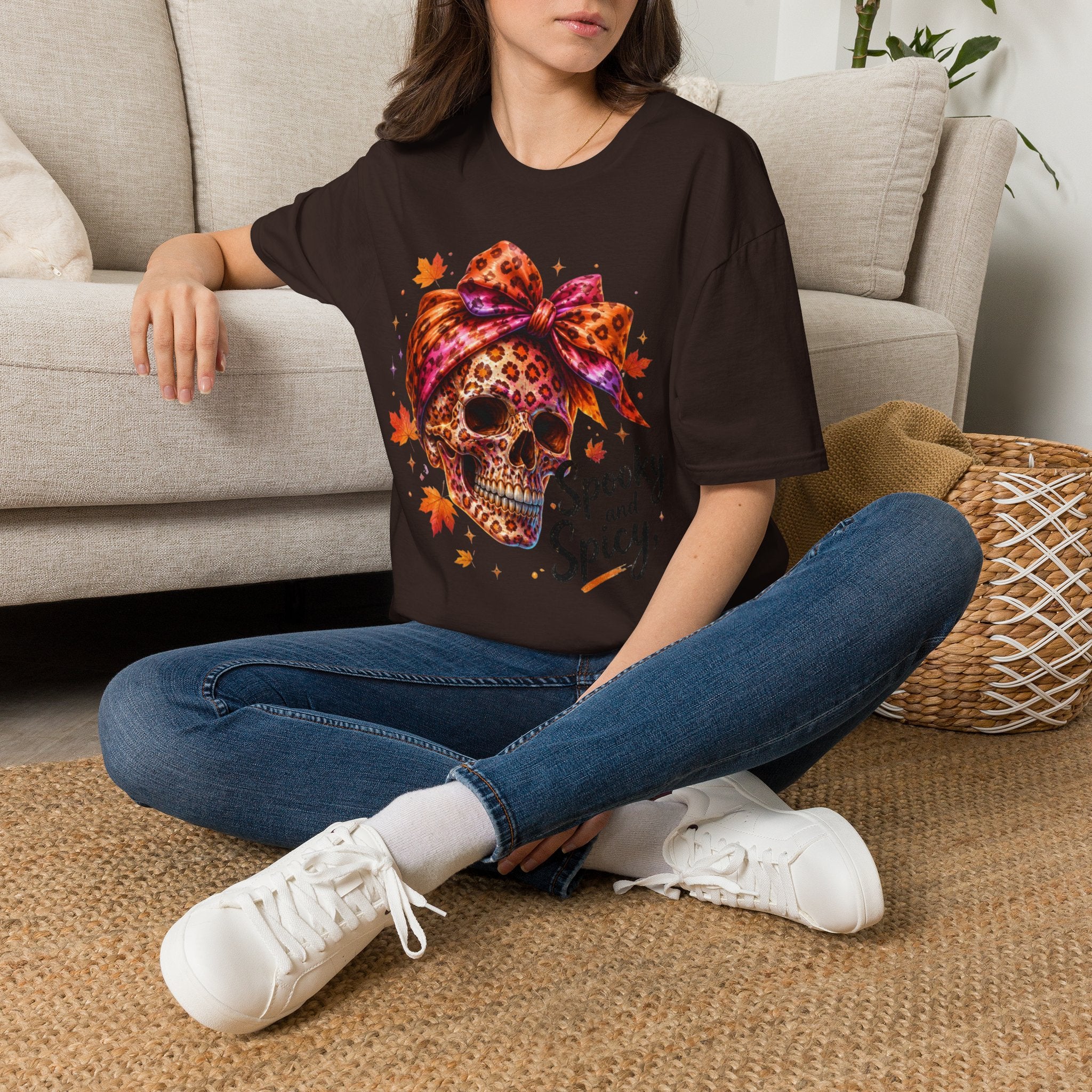 Spooky and Spicy Leopard Skull T-Shirt