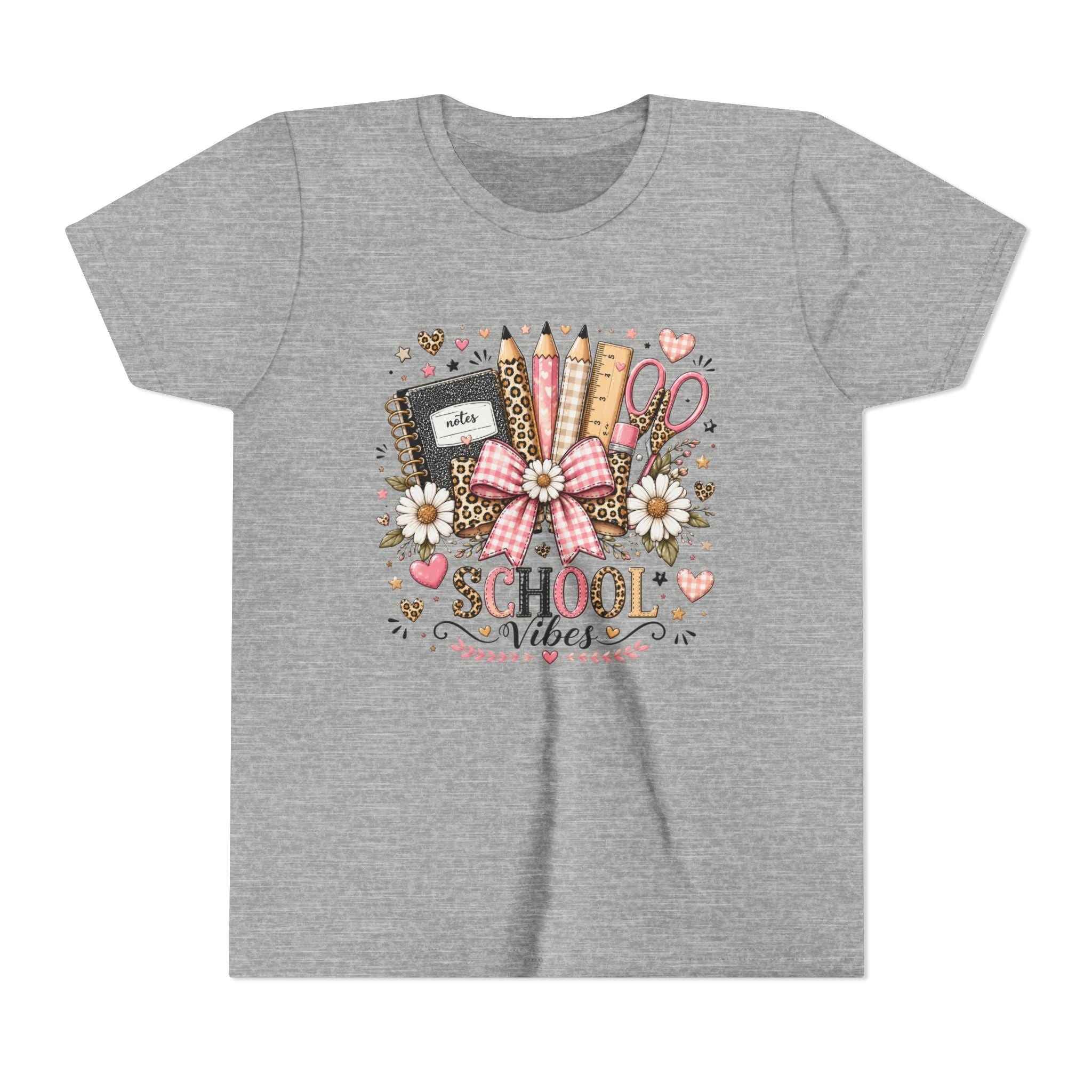 Youth Tee — "School Vibes" Back-to-School Graphic