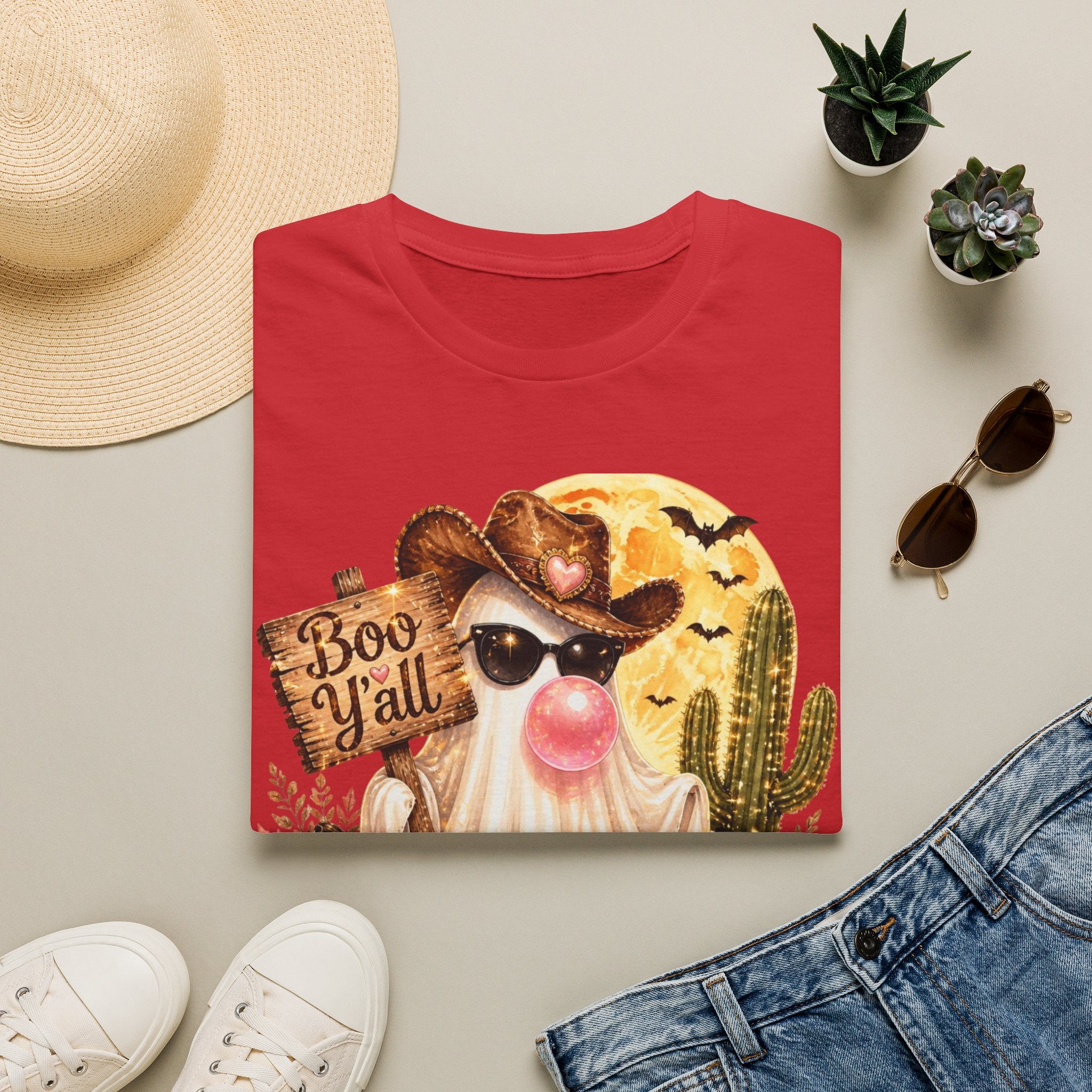 Halloween Gnome T-Shirt — 'Boo Y'all' Western Pumpkin Tee