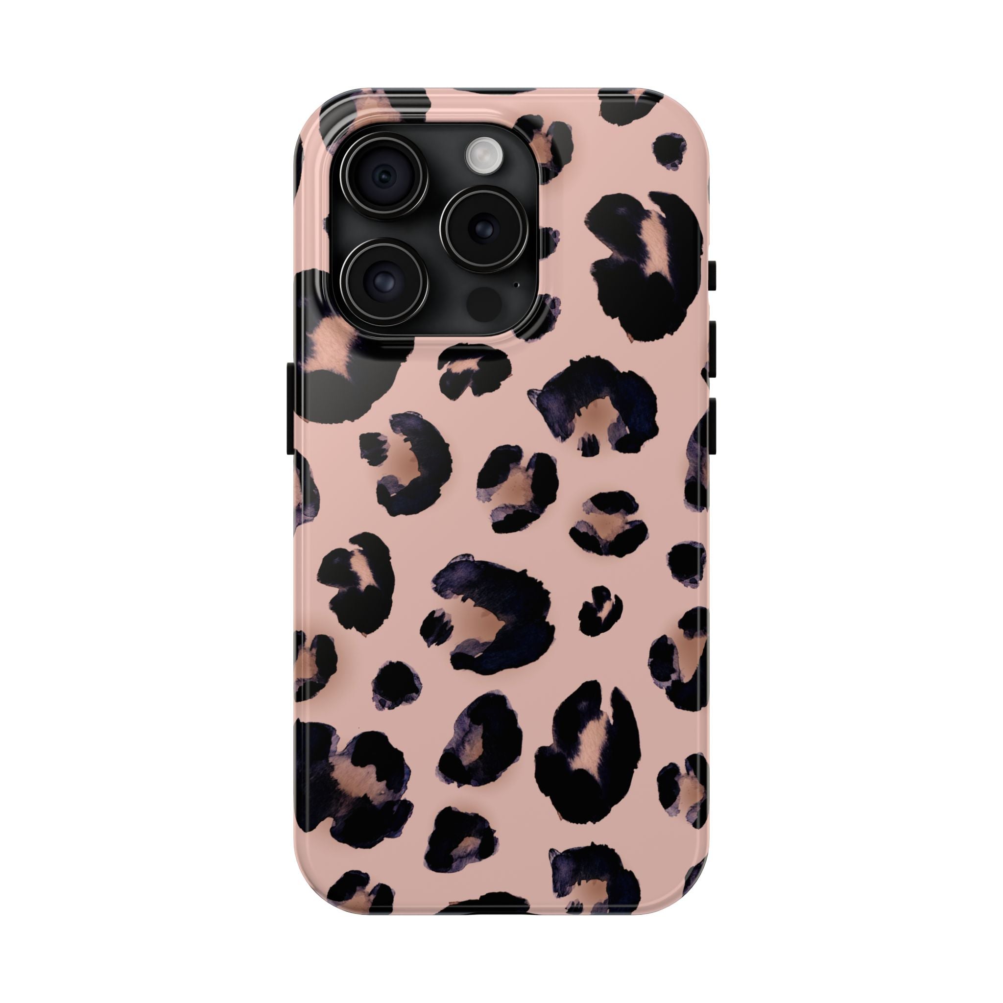 Leopard Print Tough Phone Case — Pink Animal Print Protective Cover
