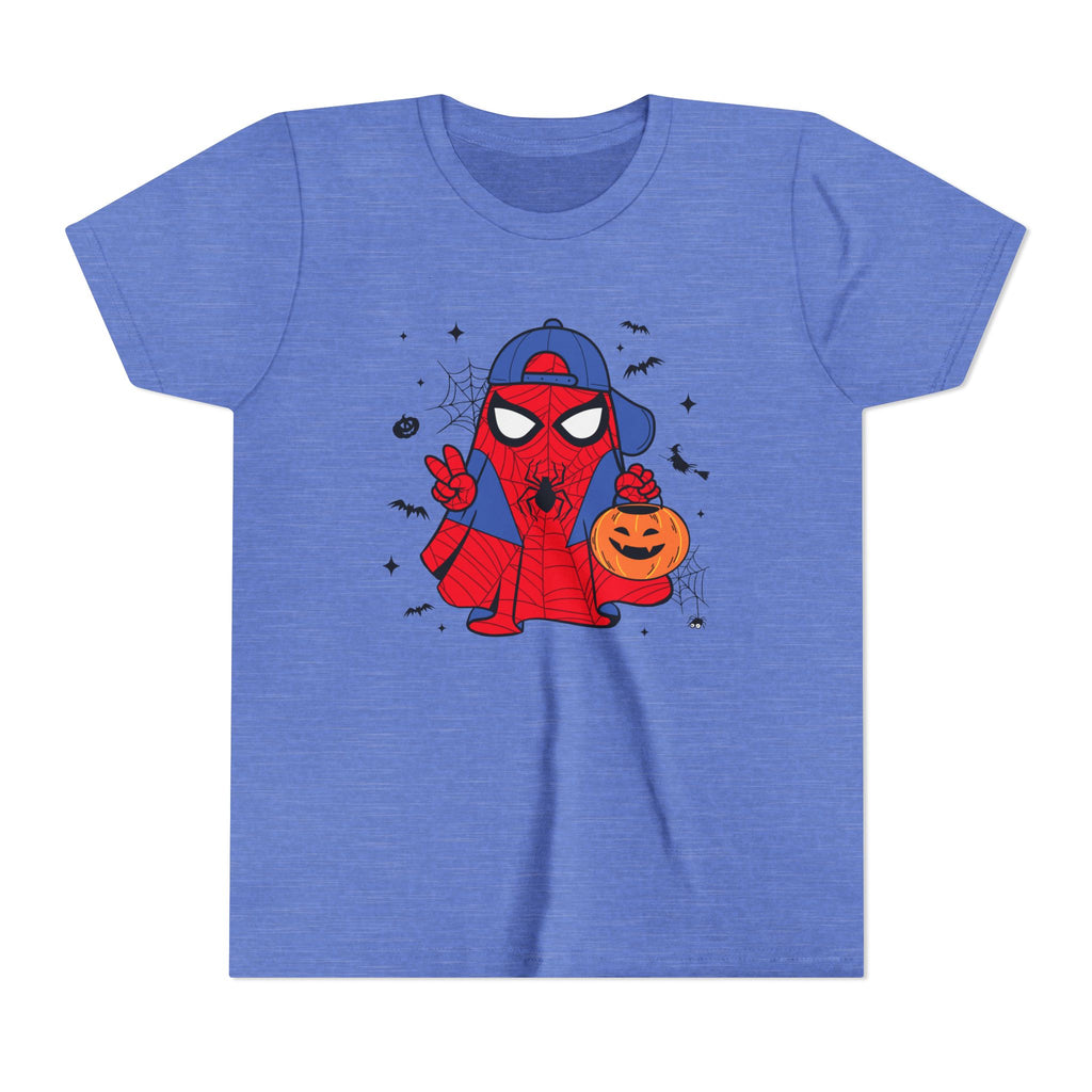 Kids Halloween Spider Superhero Tee – Cute Trick-or-Treat Pumpkin Design