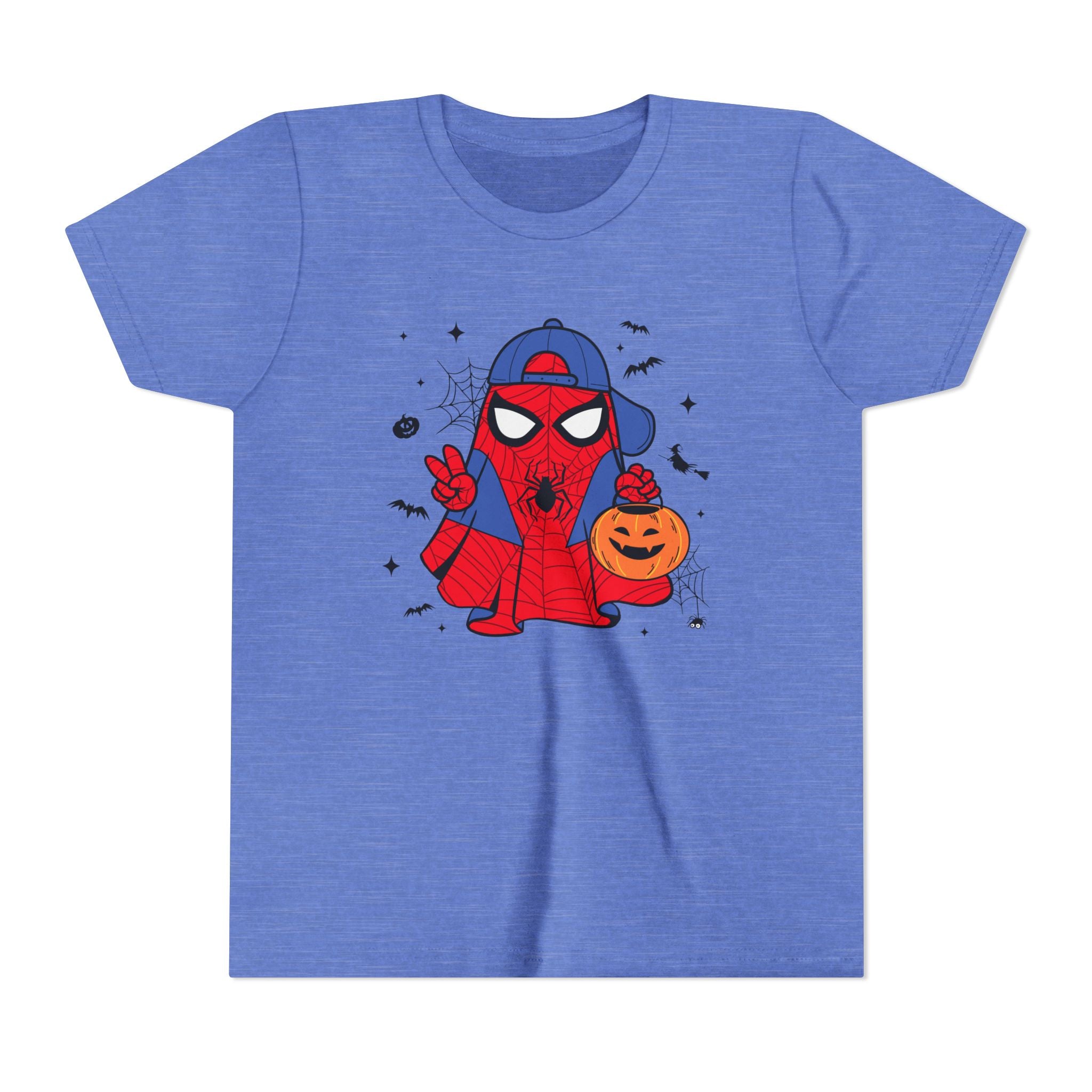 Kids Halloween Spider Superhero Tee – Cute Trick-or-Treat Pumpkin Design