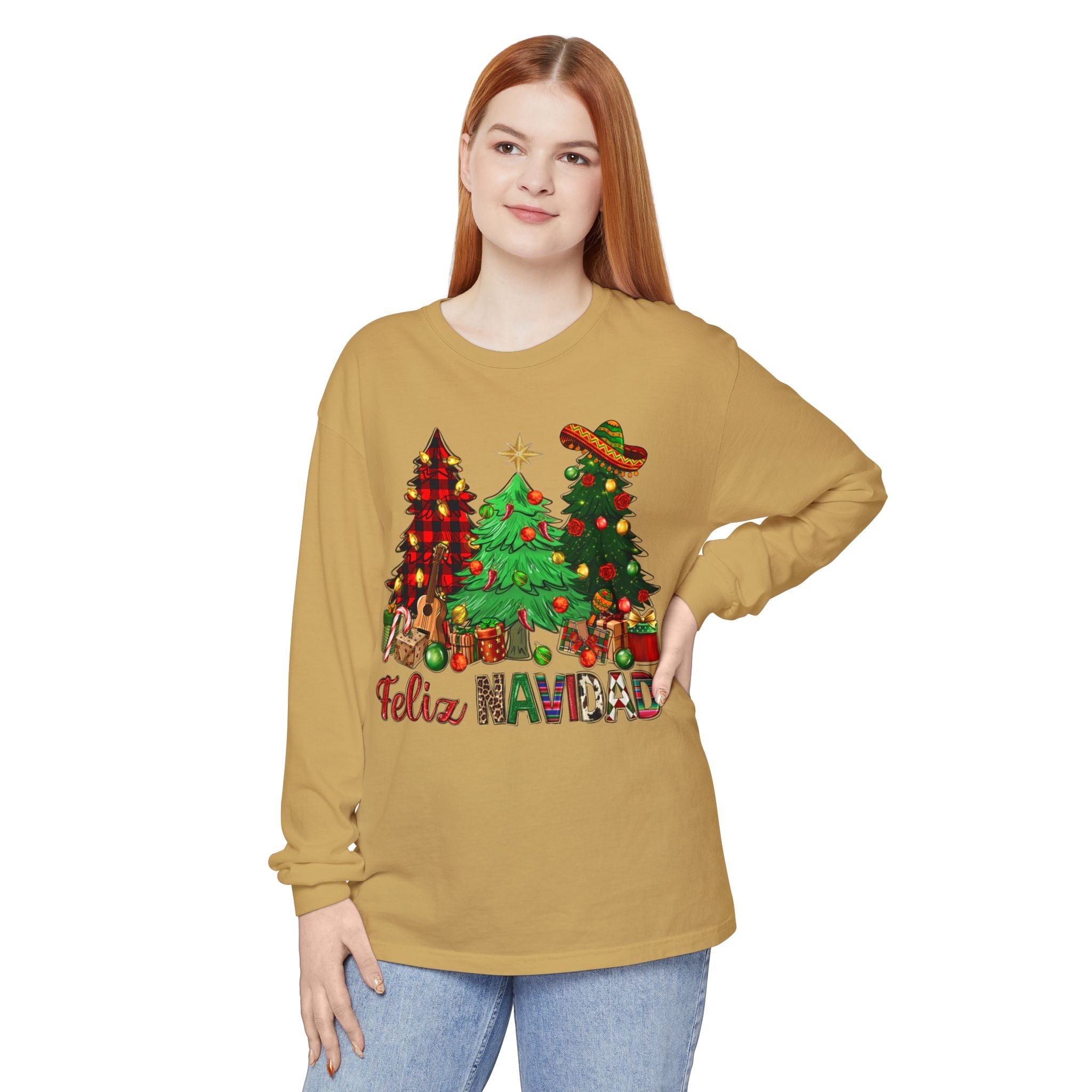 Feliz Navidad Christmas Long Sleeve Tee