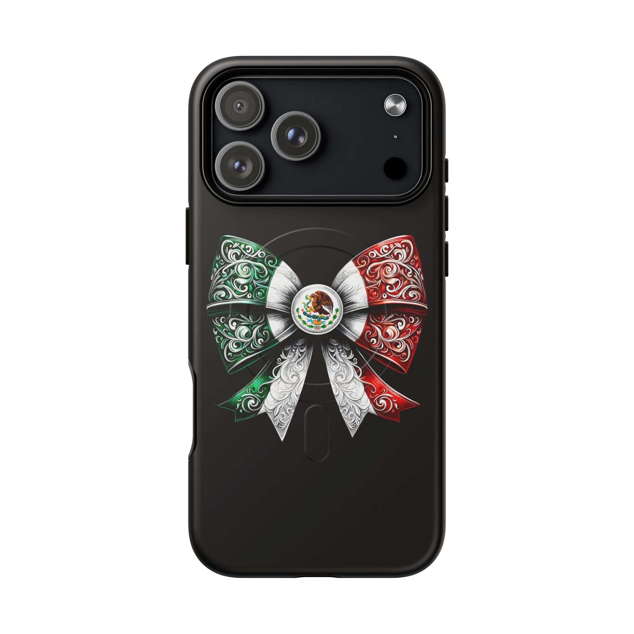 Mexican Flag Bow Tough Magnetic Phone Case — Patriotic Mexico iPhone Cover
