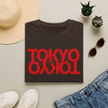Tokyo Floral T-Shirt — Mirrored Red Logo "Tokyo" Graphic Tee