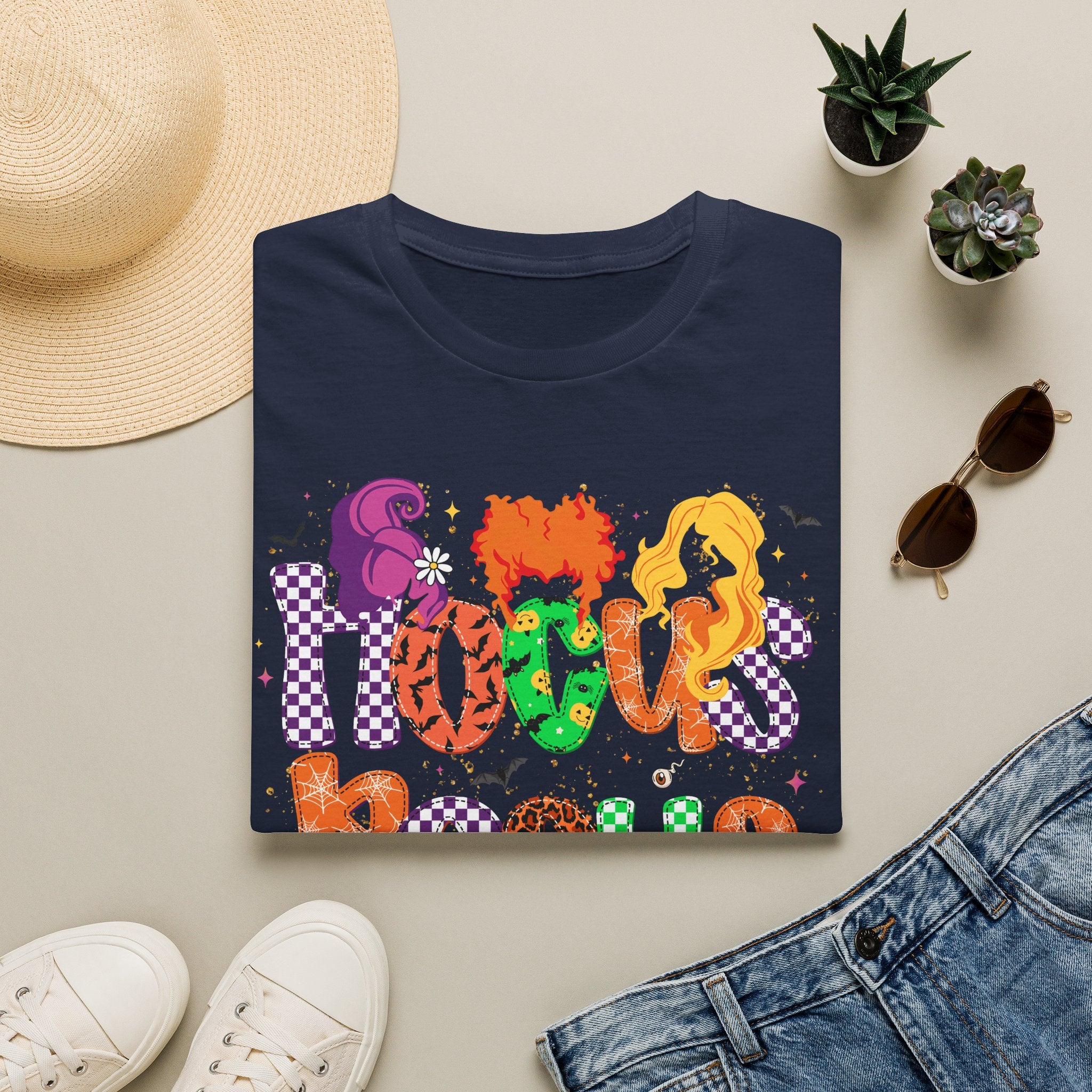 Hocus Pocus Halloween T‑Shirt — Colorful Witch Sisters Movie Tribute
