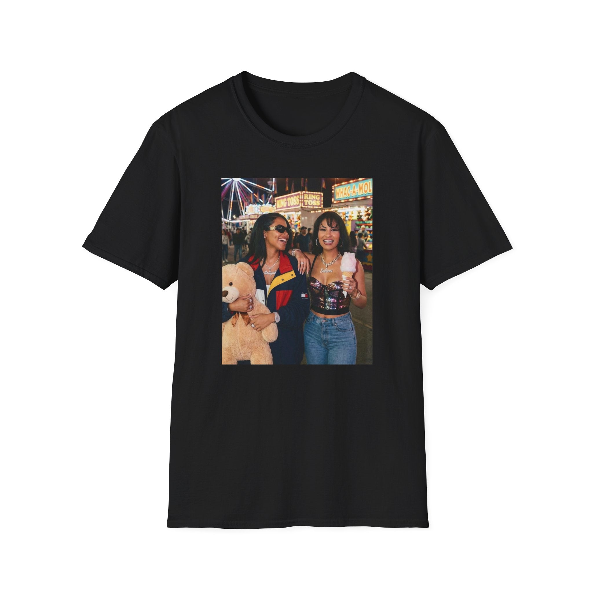 Photo Carnival T‑Shirt — Retro Fair Friends Tee (Cotton Graphic)