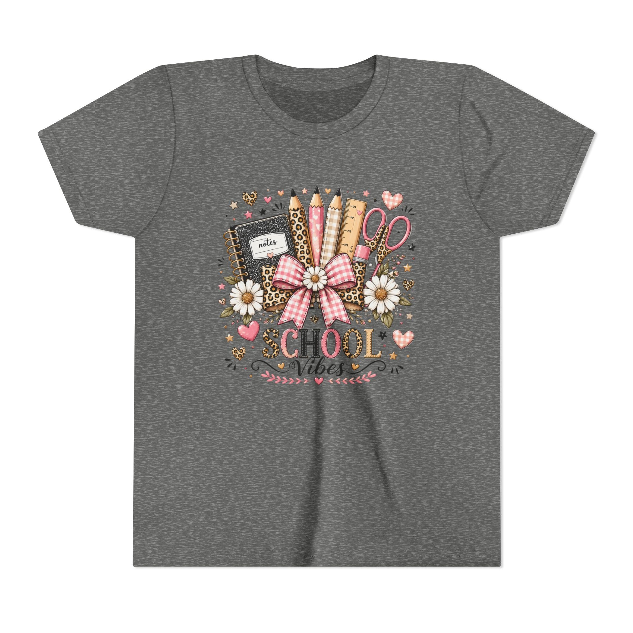 Youth Tee — "School Vibes" Back-to-School Graphic