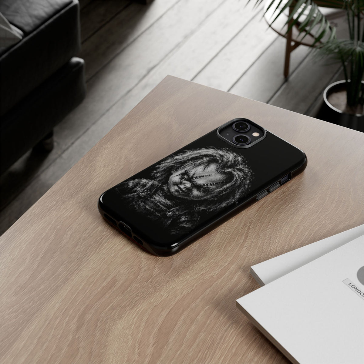 Horror Doll Phone Case - Chucky-Inspired Creepy Portrait Tough Case