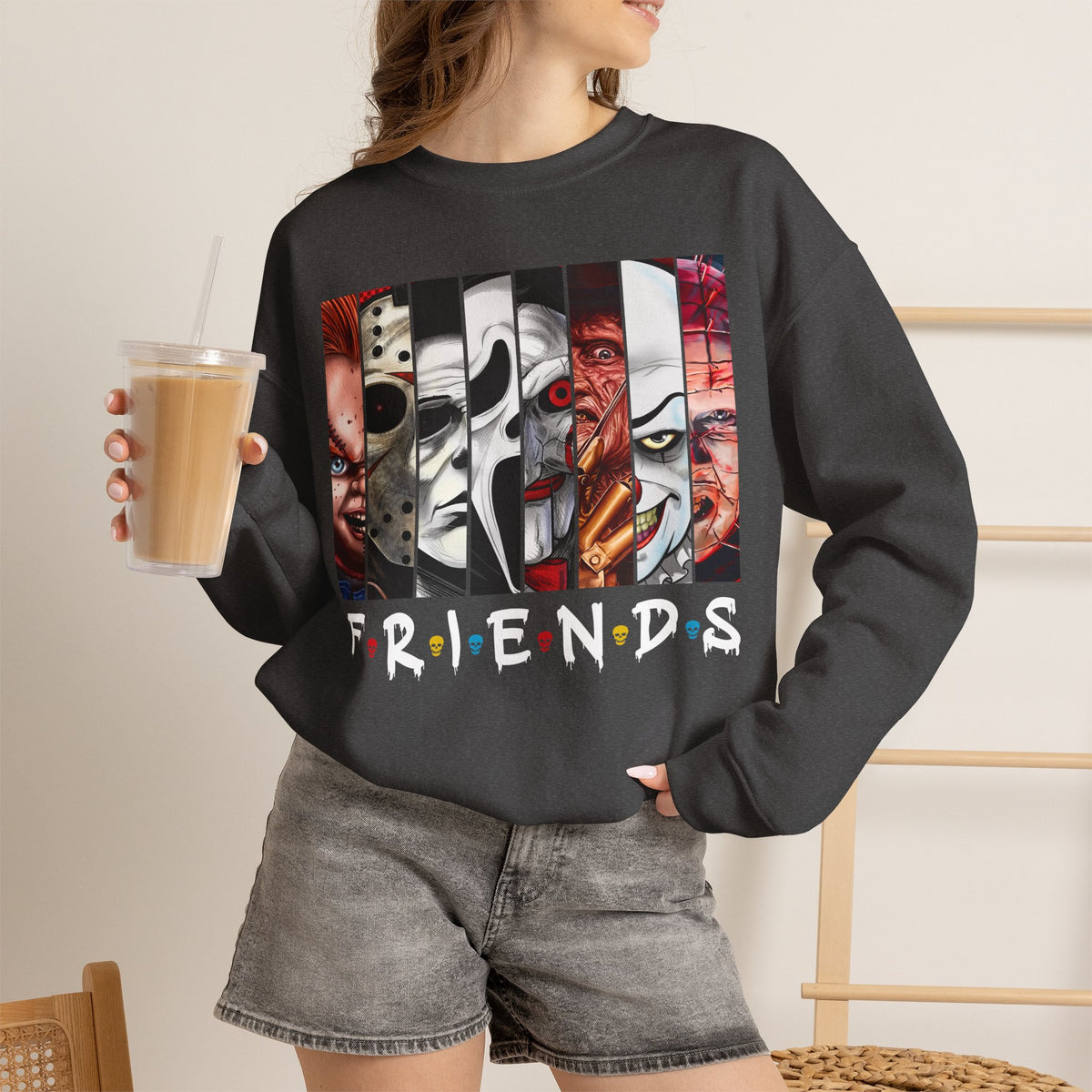 Horror Icons 'Friends' Crewneck Sweatshirt