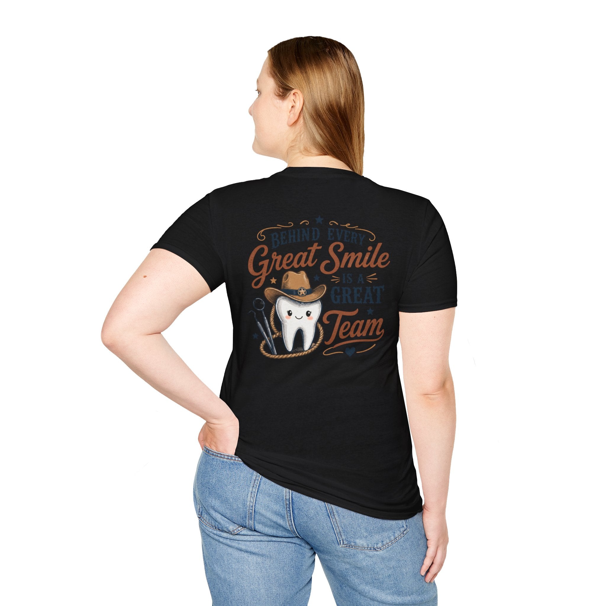 Cowboy Tooth Tee — Cute Western Dental Graphic T-Shirt