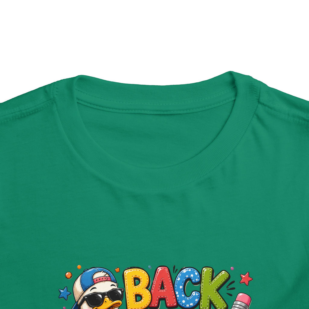 Back to School Toddler Tee — Cute Penguin School Bus Design