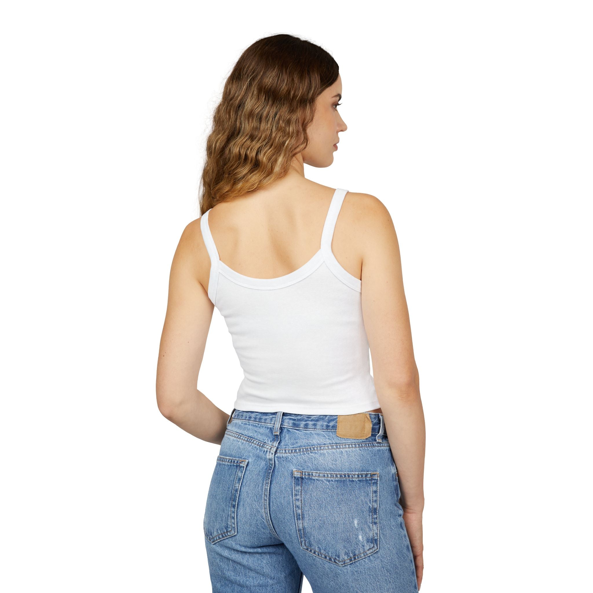 Mama Floral Crop Tank — Women's Spaghetti Strap 'MAMA' Graphic