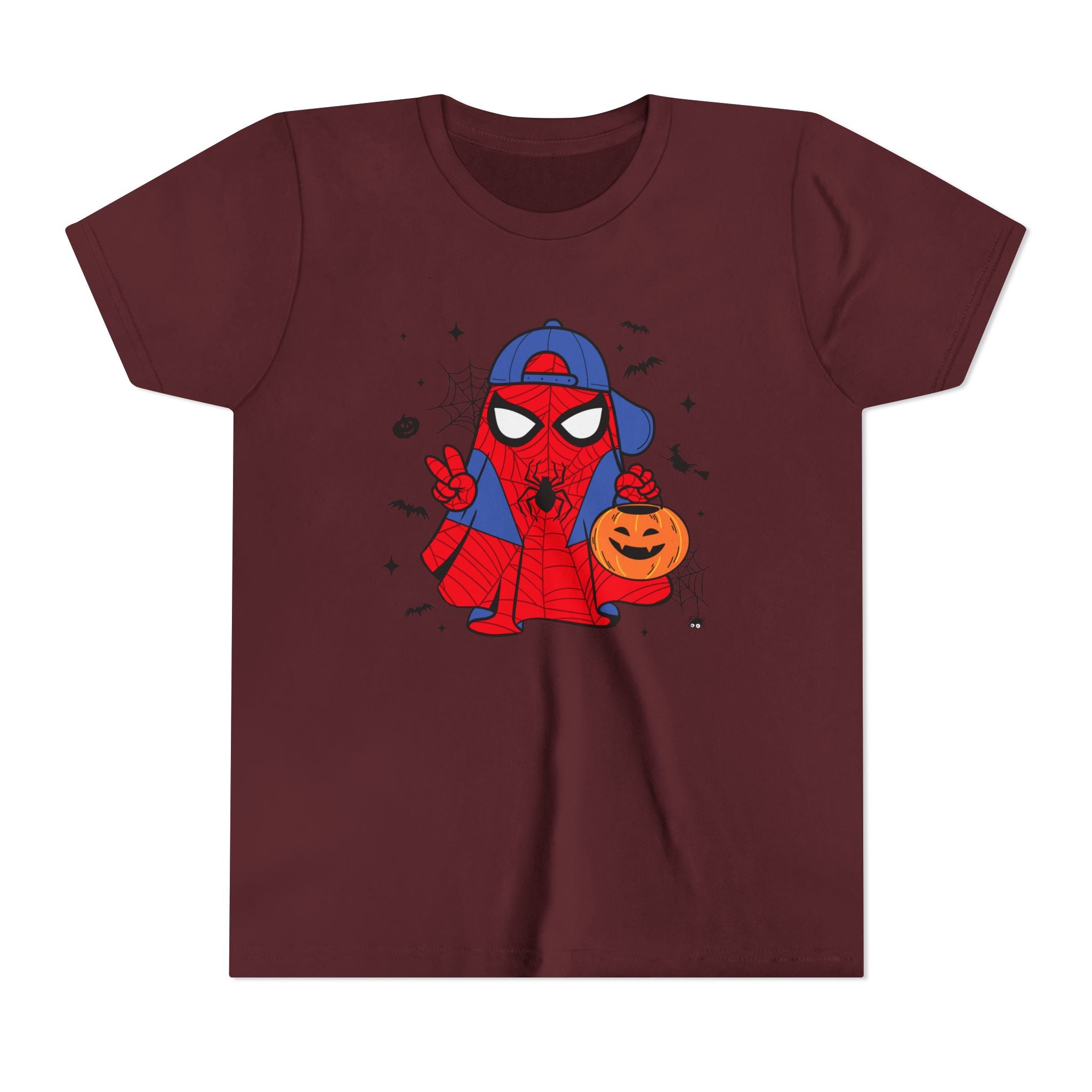 Kids Halloween Spider Superhero Tee – Cute Trick-or-Treat Pumpkin Design