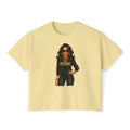 Iconic Woman Boxy Tee — Empowered Graphic Crop T-Shirt