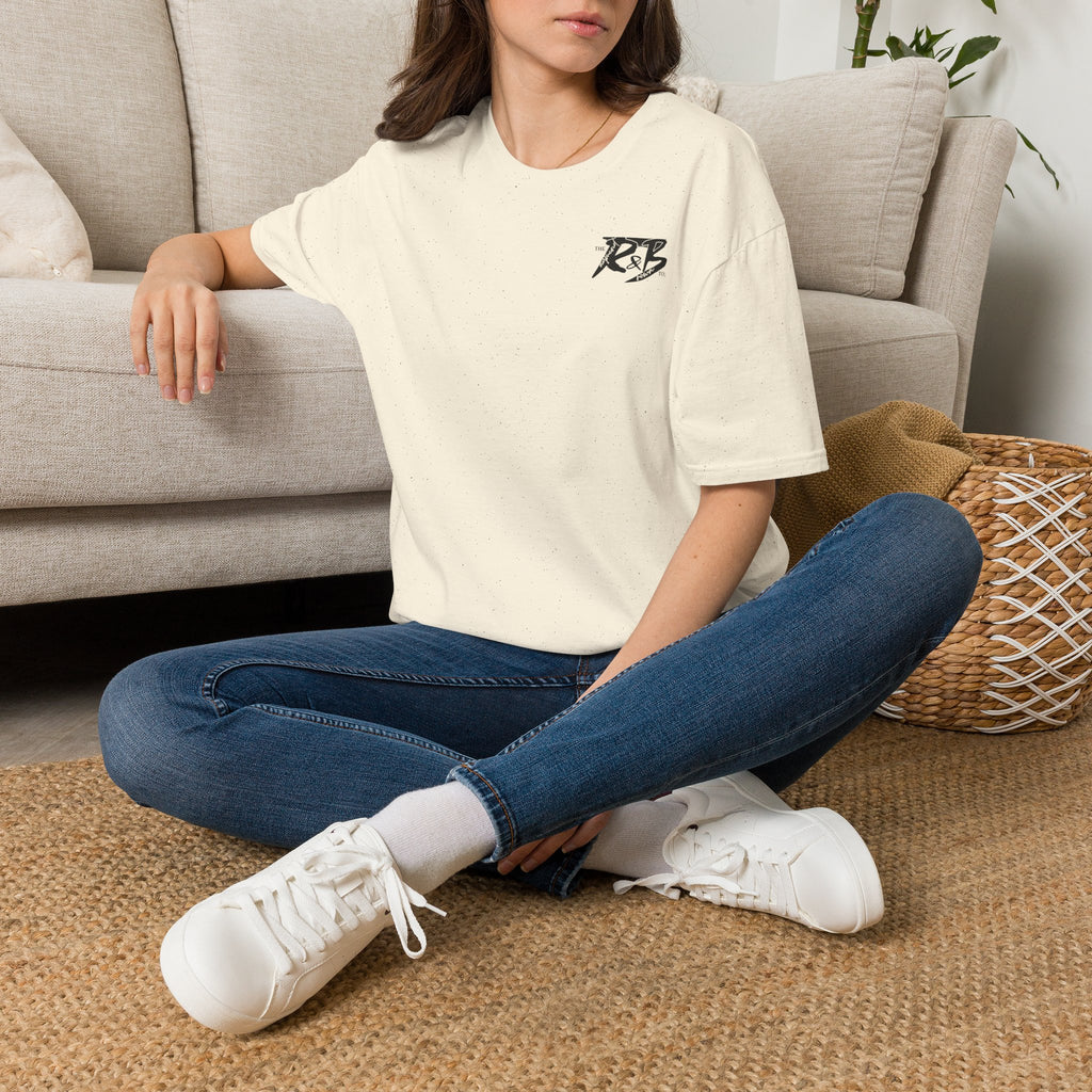 R&B Minimalist Logo T-Shirt — Retro Script Chest Print