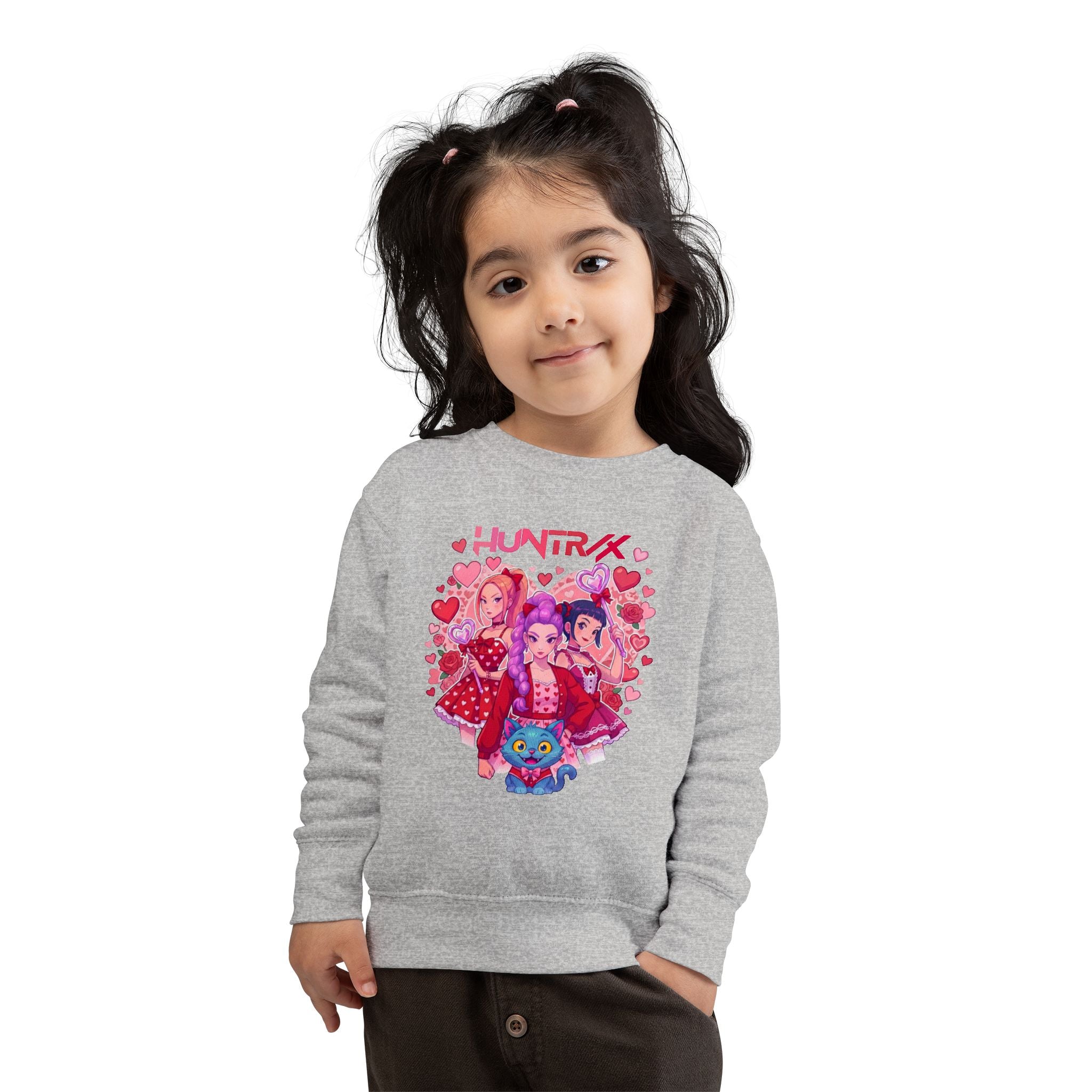Toddler Sweatshirt — Pink Heart Huntrix