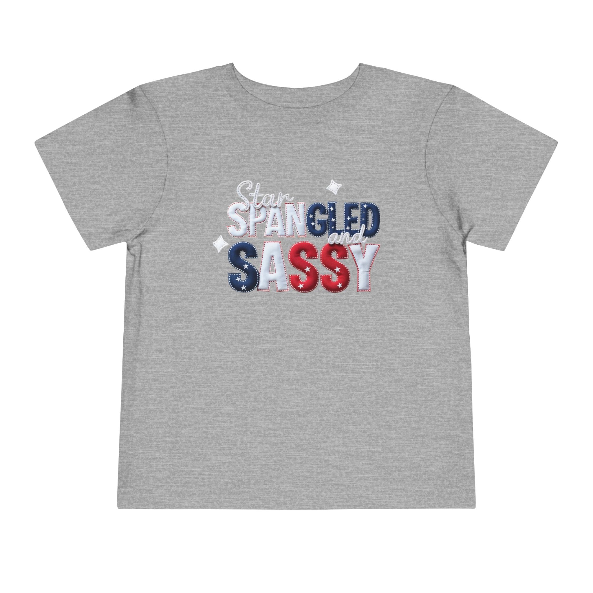 Toddler Tee - "Stay Spangled Sassy" Patriotic Bow 4th of July Shirt