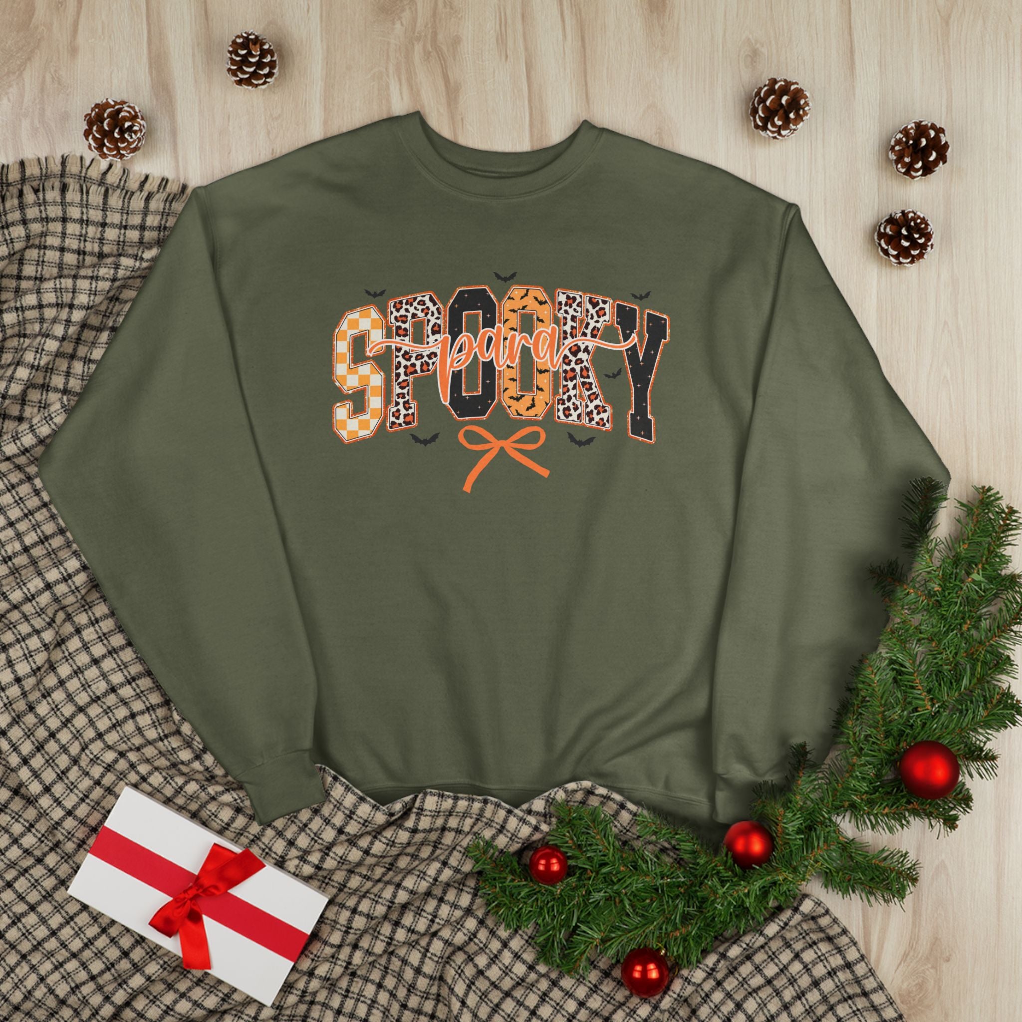 Spooky Leopard Halloween Crewneck Sweatshirt